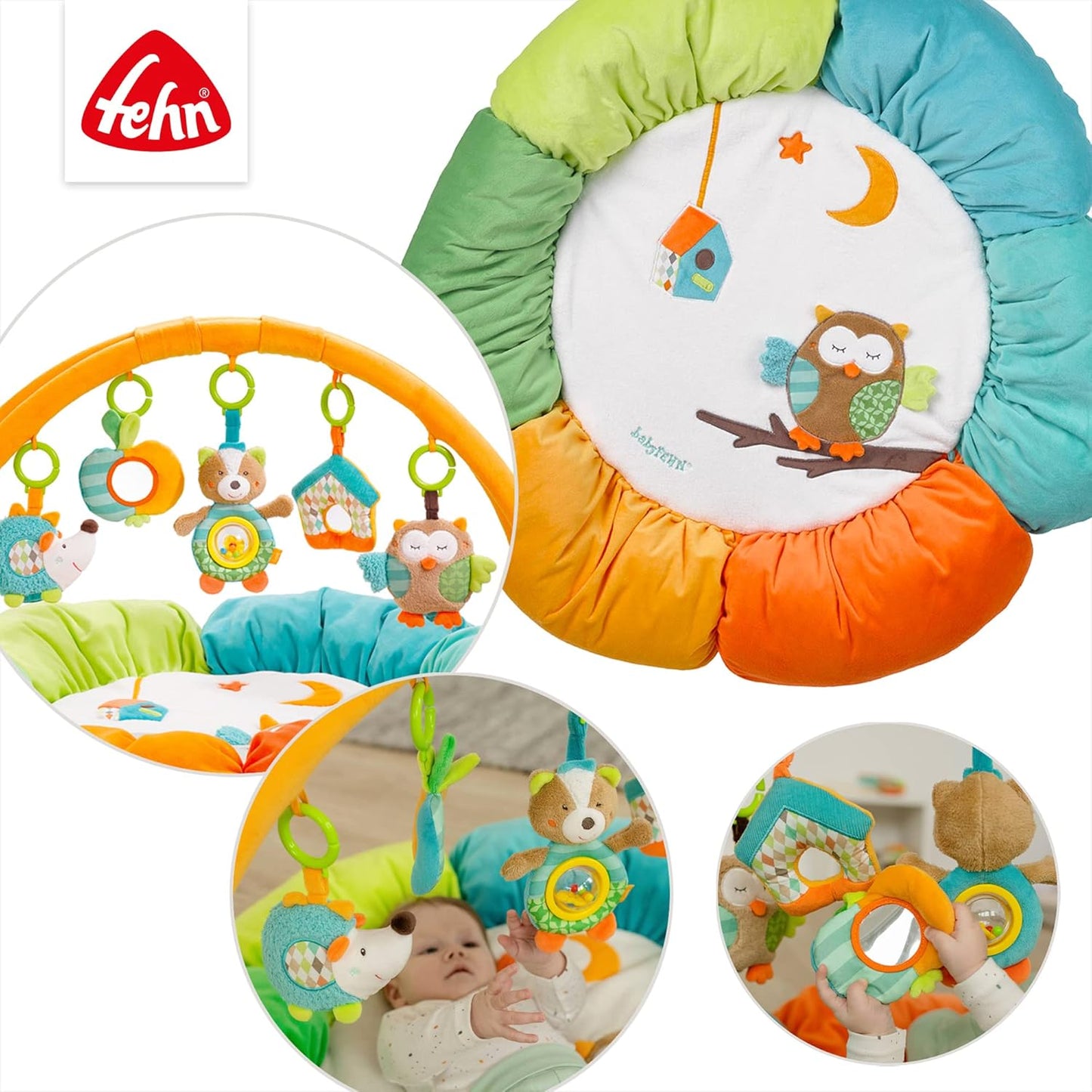 3-D-Activity-Nest Spielbogen Eule mit Spielzeugen, Eule