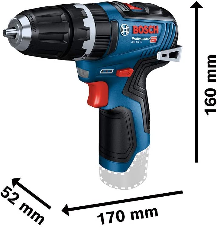 Akku-Schlagbohrschrauber GSB 12V-35 solo Professional, 12 Volt, solo in L-BOXX