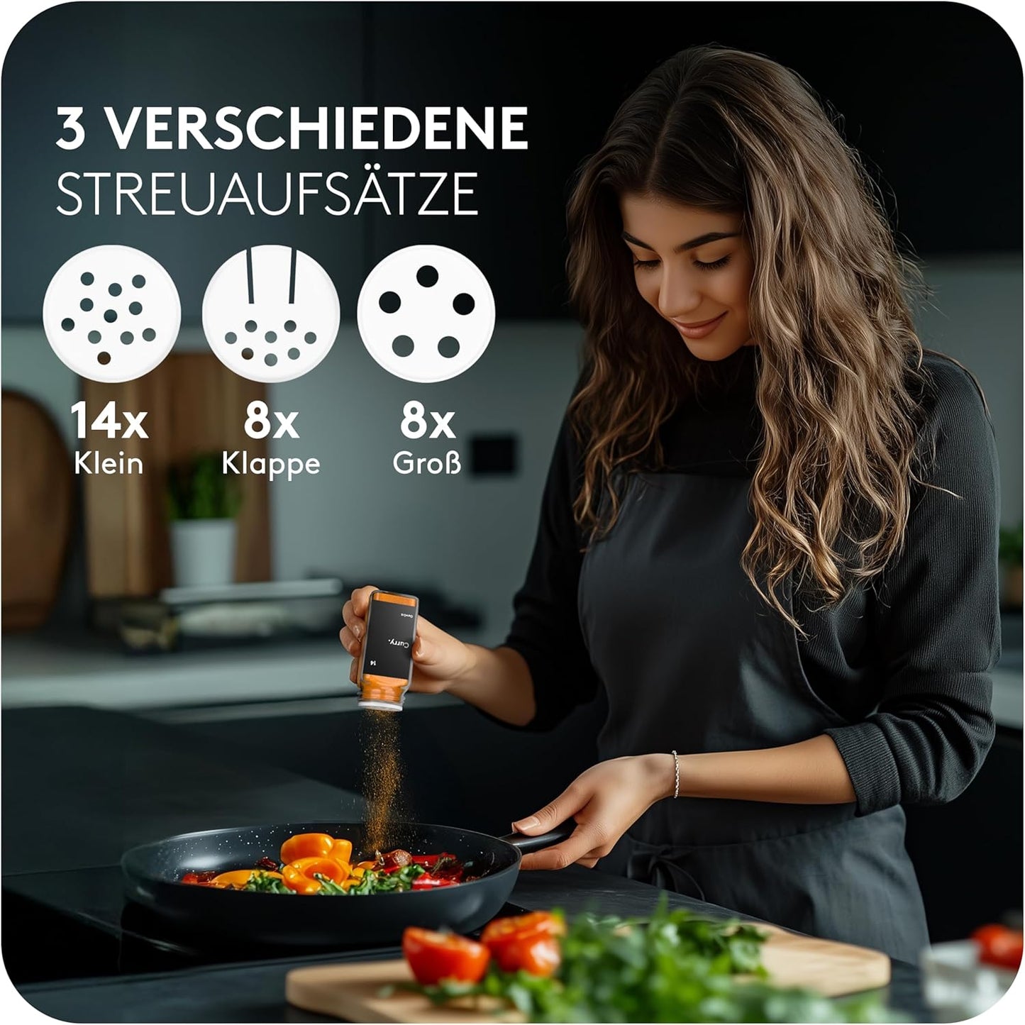 Gewürzgläser-Set mit Streueinsatz (24 Stück)