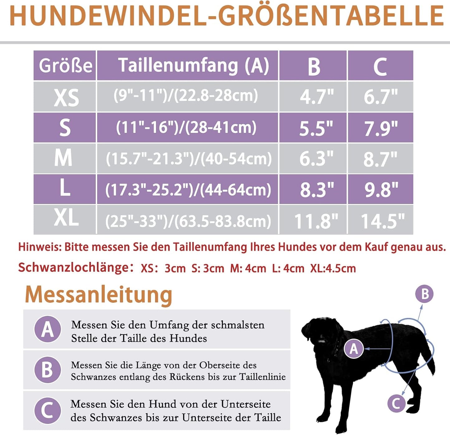 Läufigkeitshosen-Set für Hündinnen, Purple XS