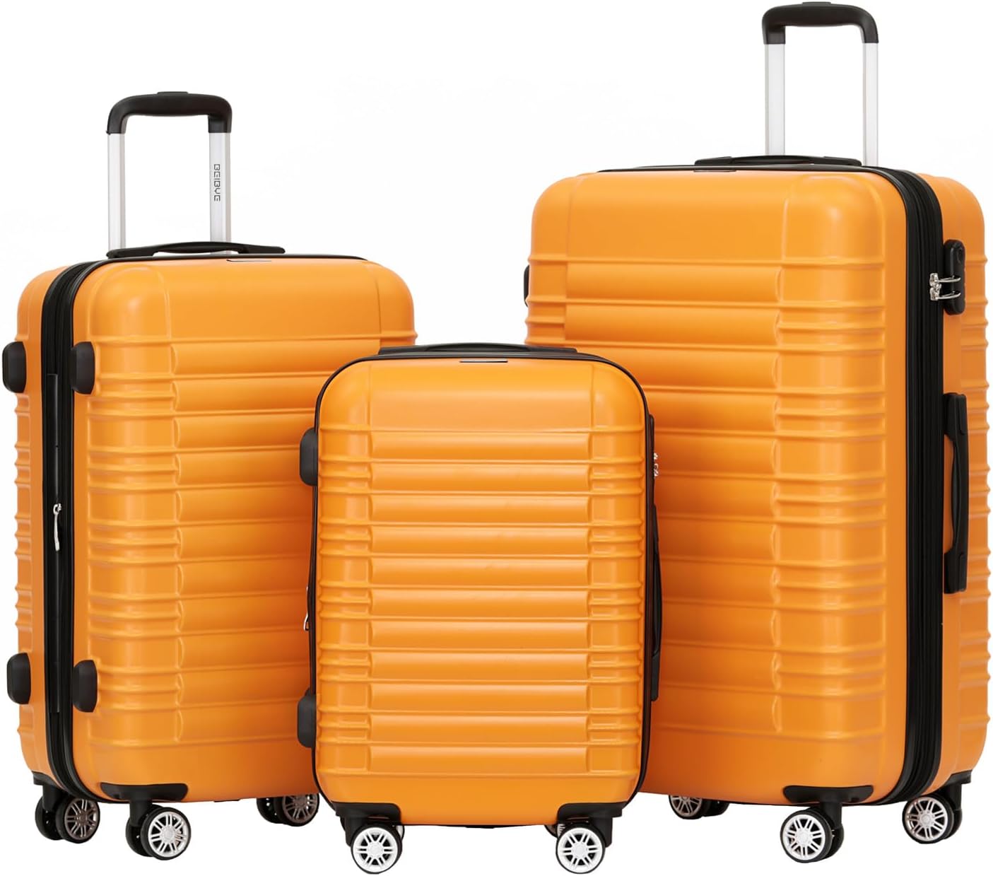 3-teiligers Hartschalenkoffer-Set, Orangen Set