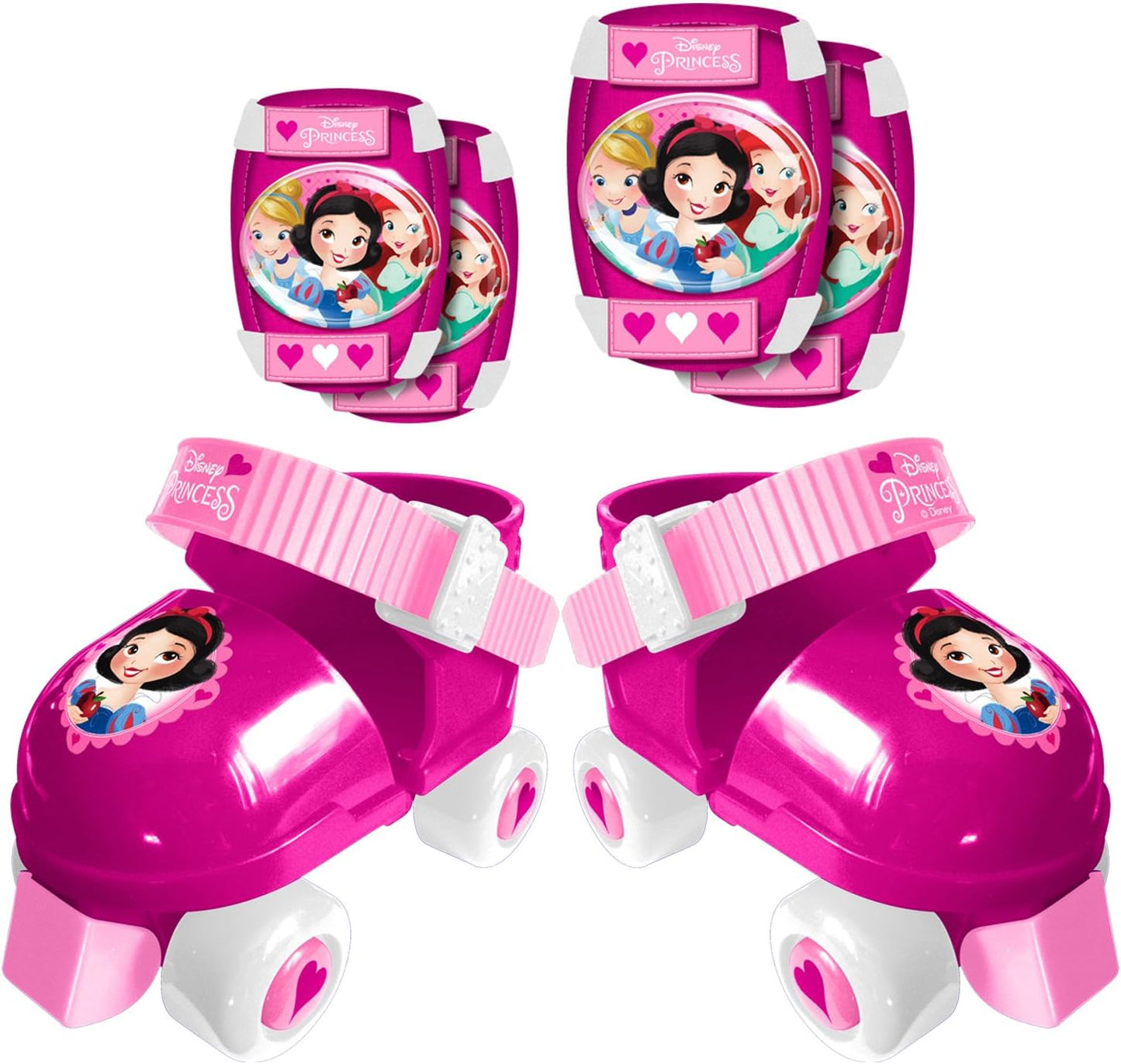Rollschuh mit Ellbogen- und Knieschützer, DISNEY PRINCESS, 23/27, LIGHT PINK