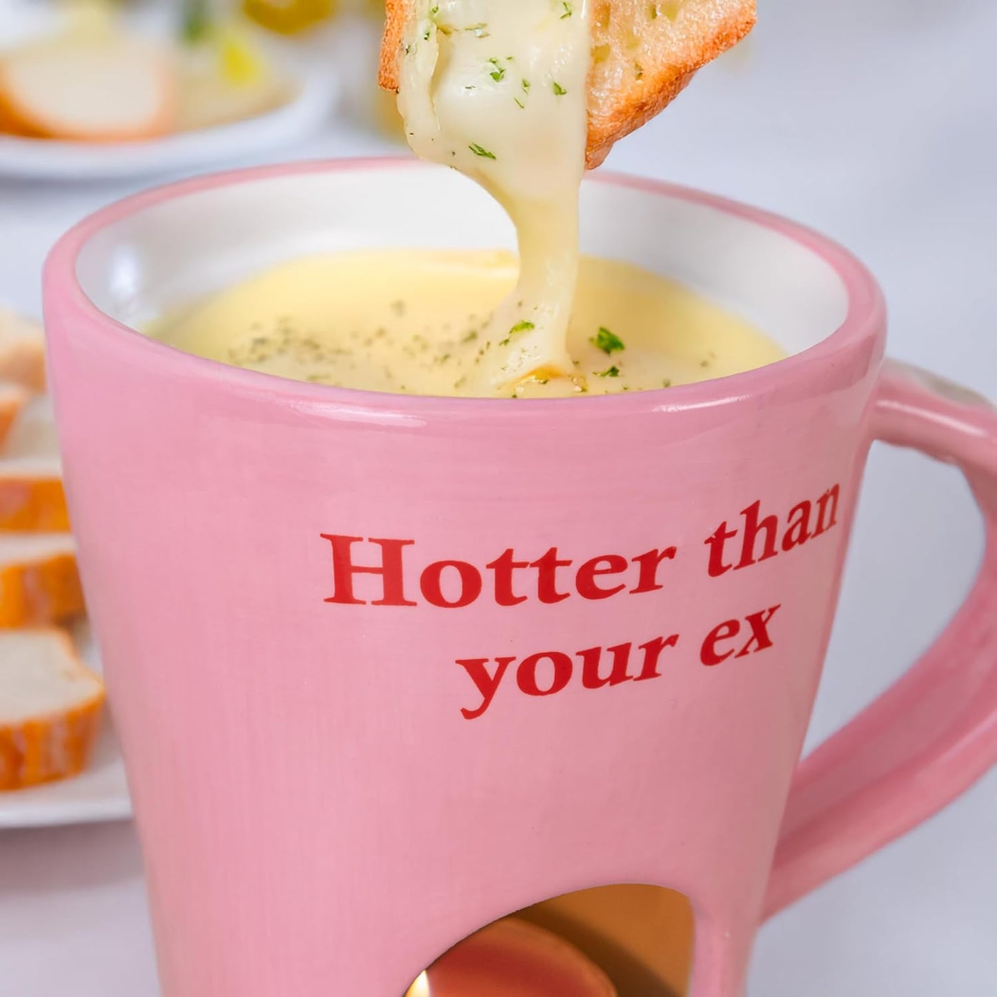 Fondue-Tasse für Schokolade und Käse, Hotter, Rosa