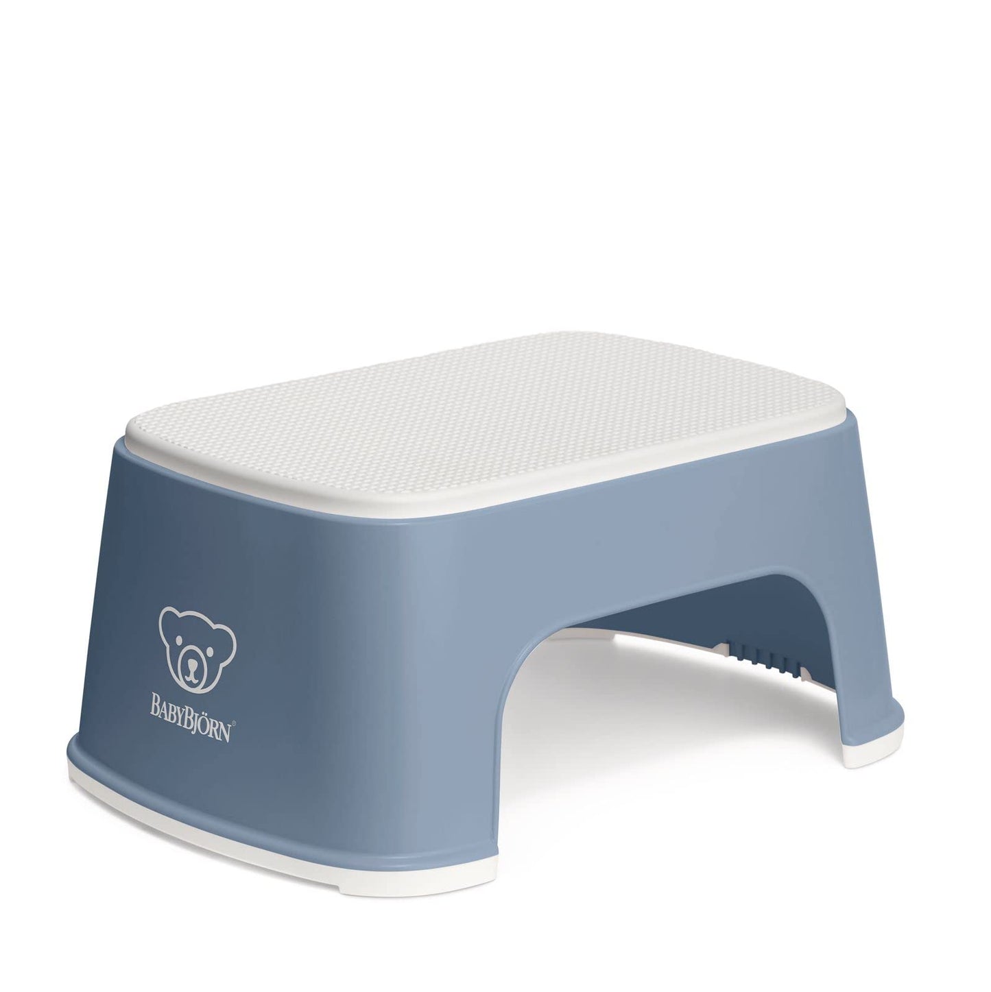 Tritthocker für Kinder, Graublau/Weiss