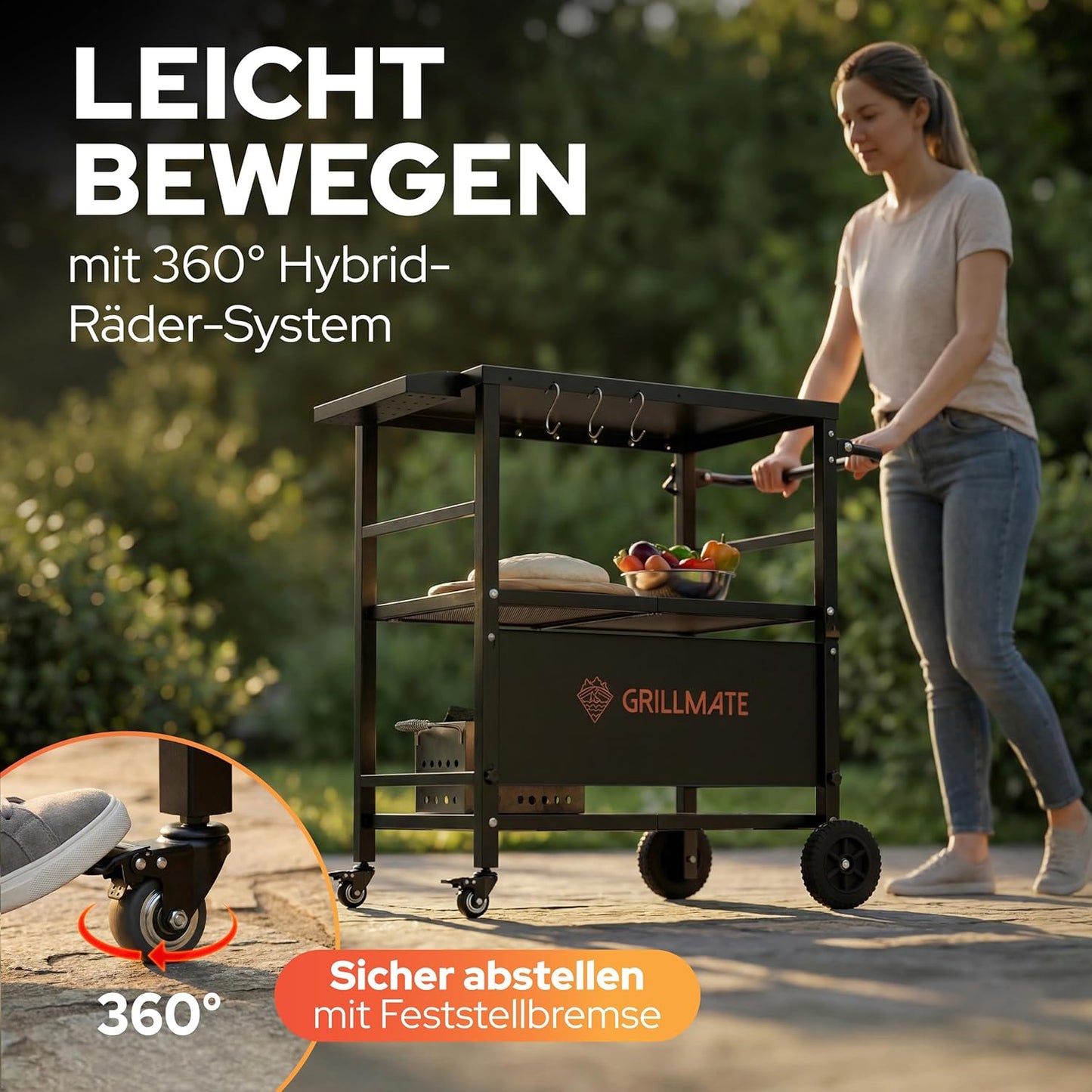 Grillwagen, Schwarz