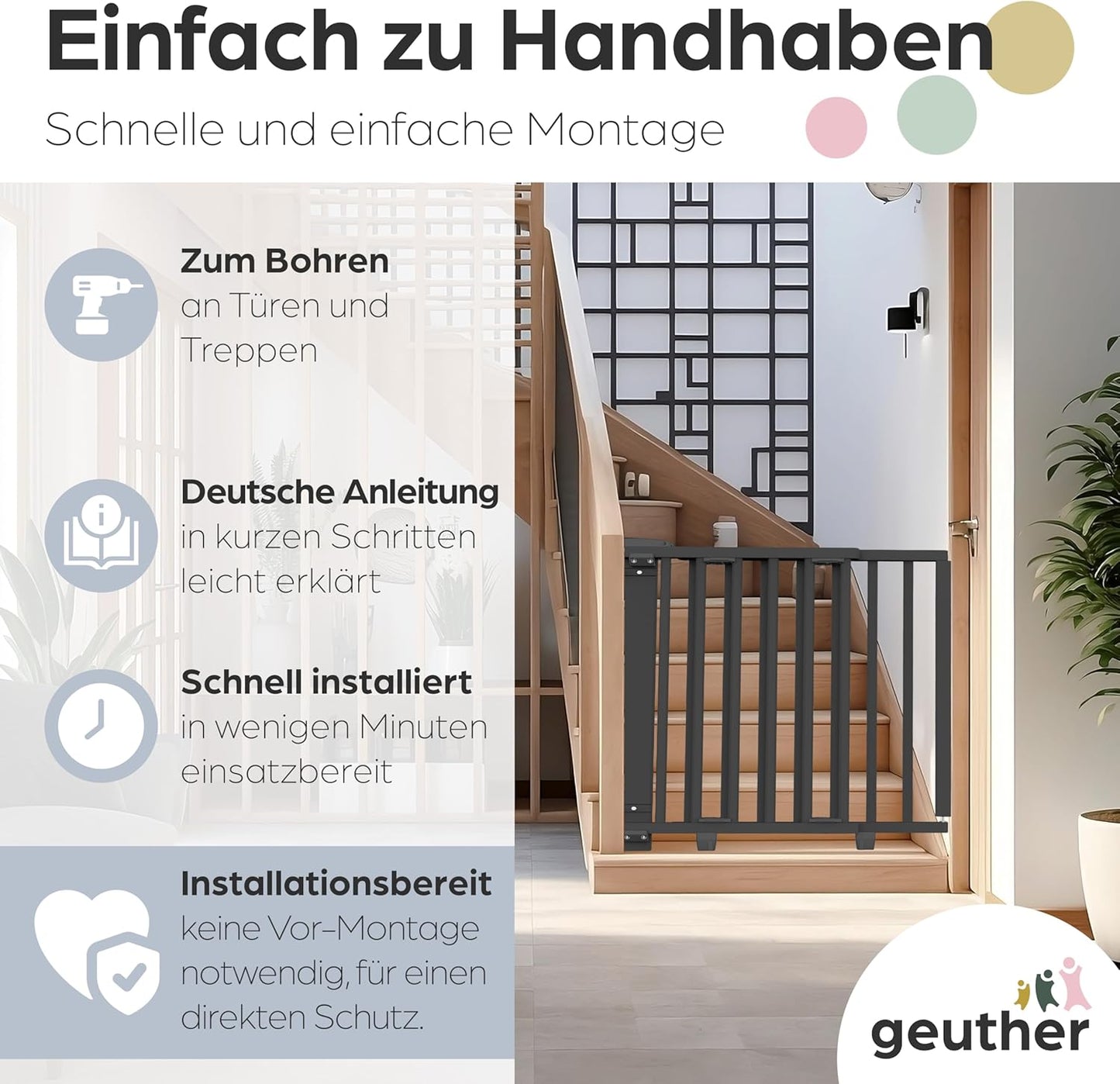 2734 Treppenschutzgitter Oris, 58-93 cm