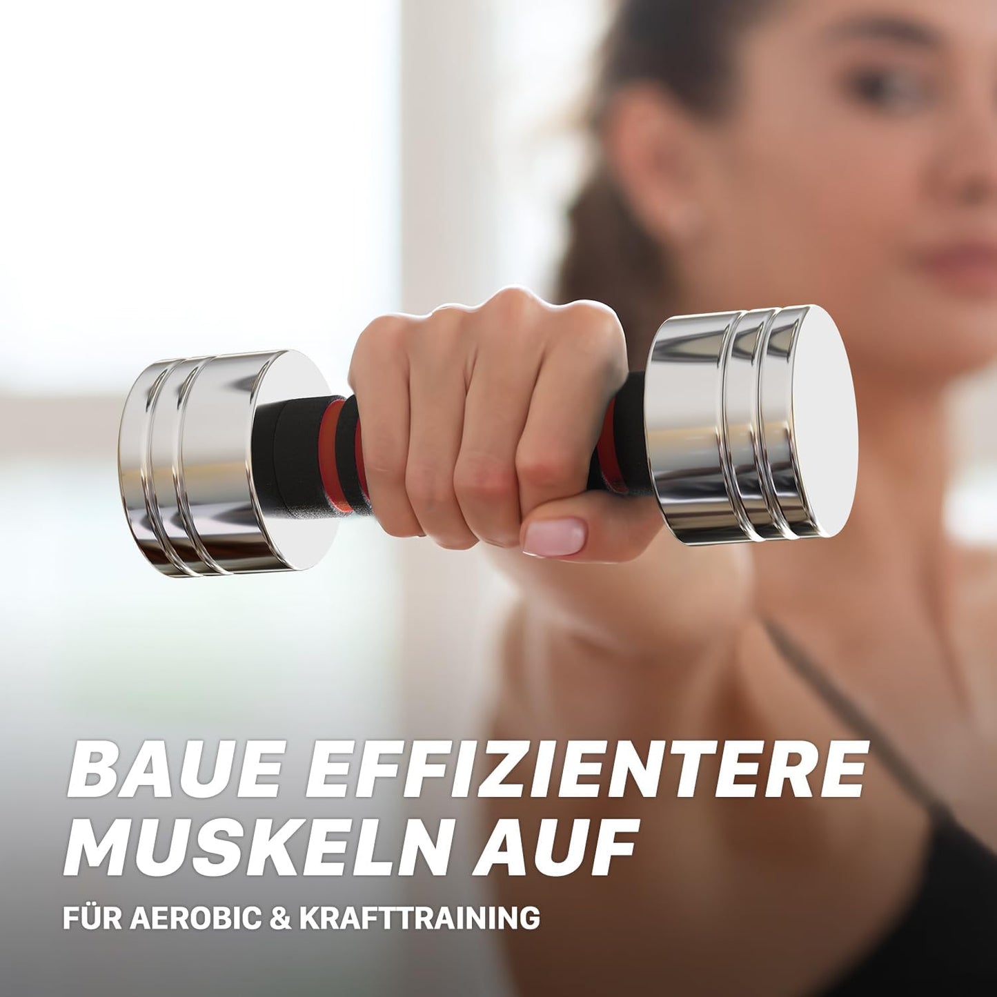 Einstellbare Stahlhanteln, 2×2,5kg (2 Stück) Standard, Rot