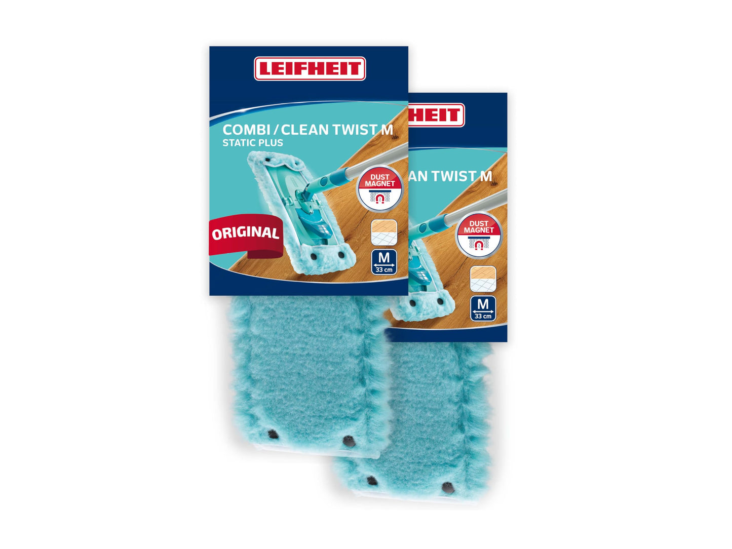 Wischbezug-Set für Clean Twist M/ Combi M, Trockenreinigung Knöpfe 2er Set