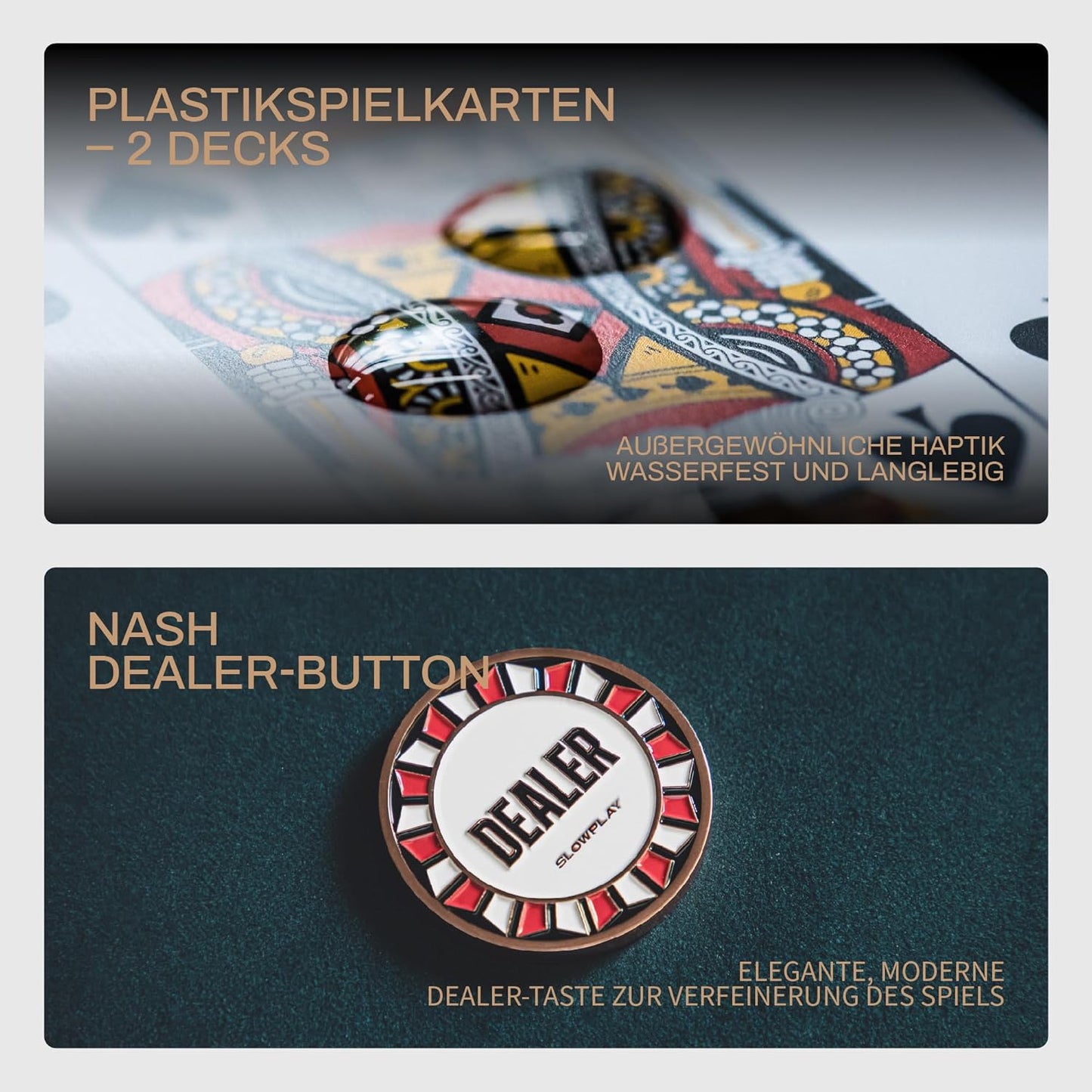 Nash Pokerset mit 300 Keramik Pokerchips, 300 Nummerierter Chipsatz 39 mm