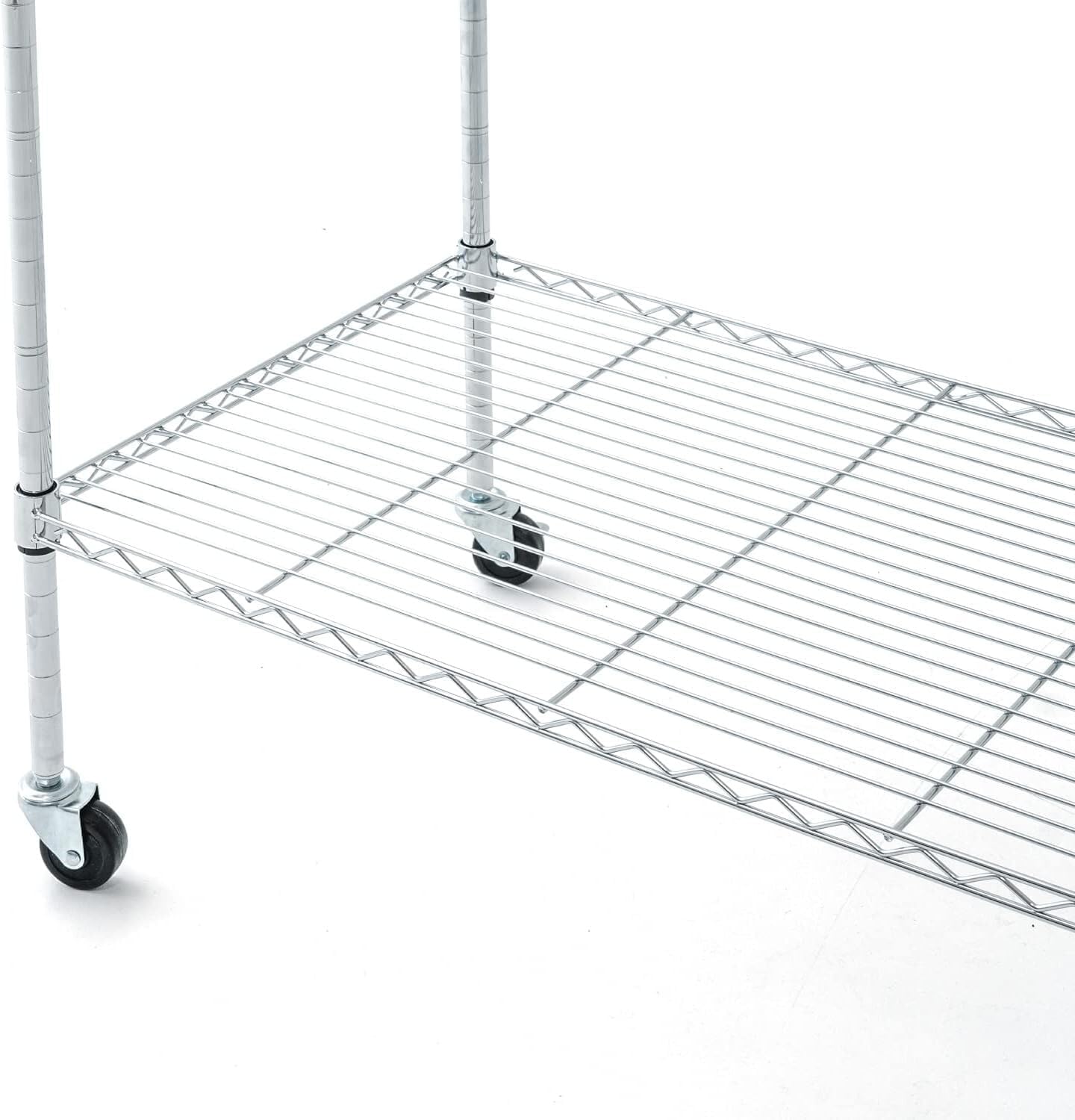 Stoffschrank Buffalo mit Rollen und Ablage, Grau