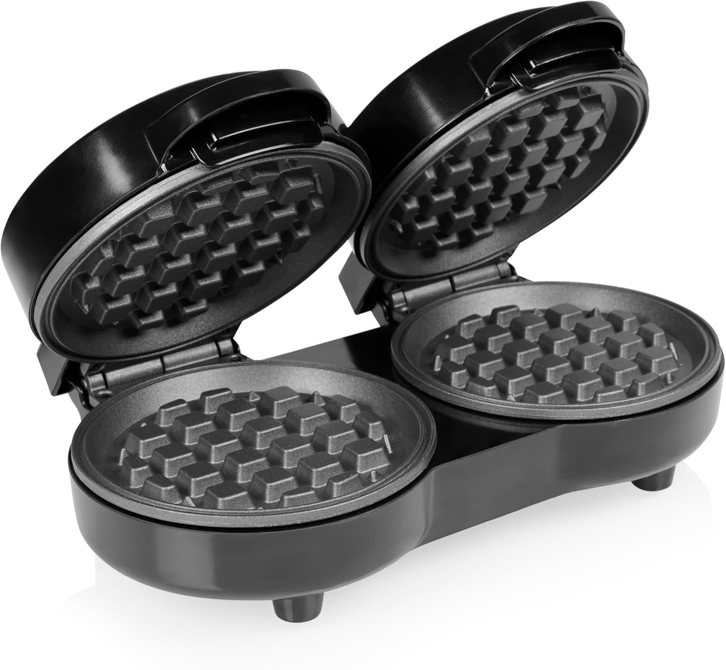 Doppel-Mini-Waffeleisen mit Antihaftbeschichtung, doppelt