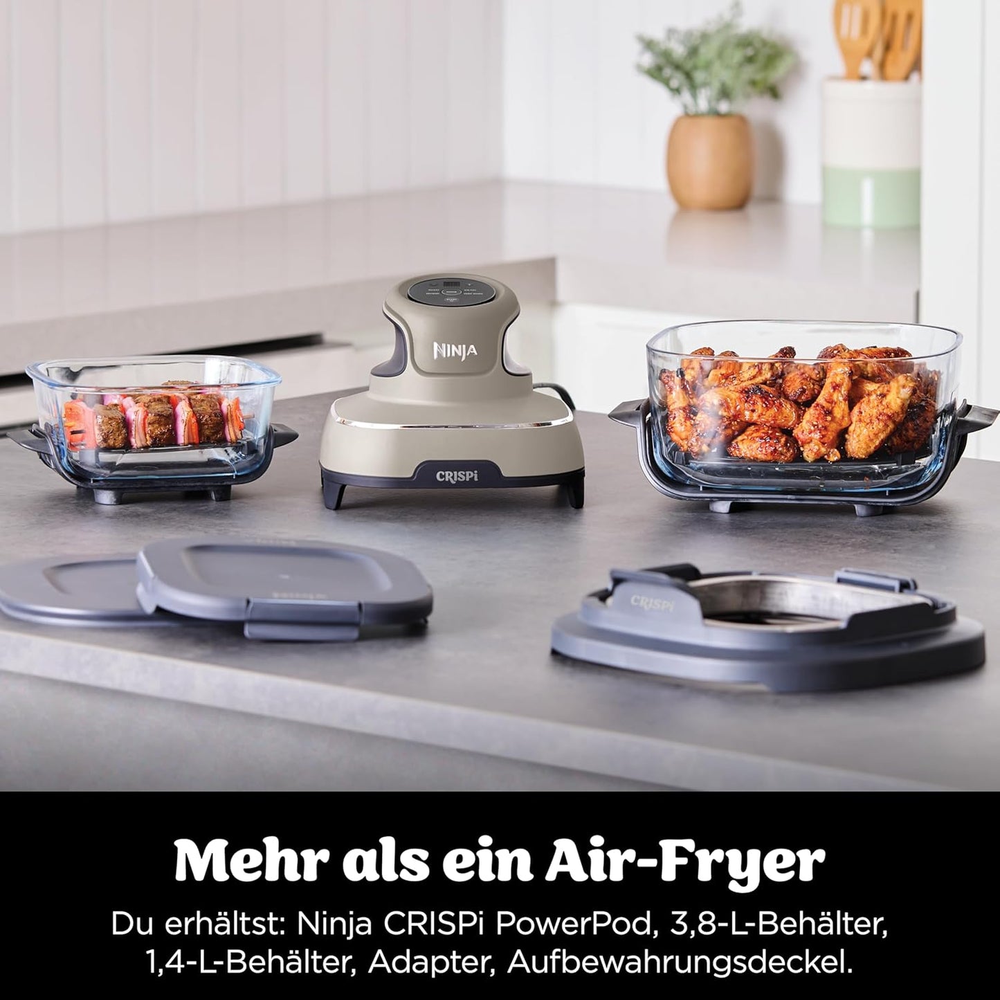 Crispi 4-in-1 Heissluftfritteuse, Stein