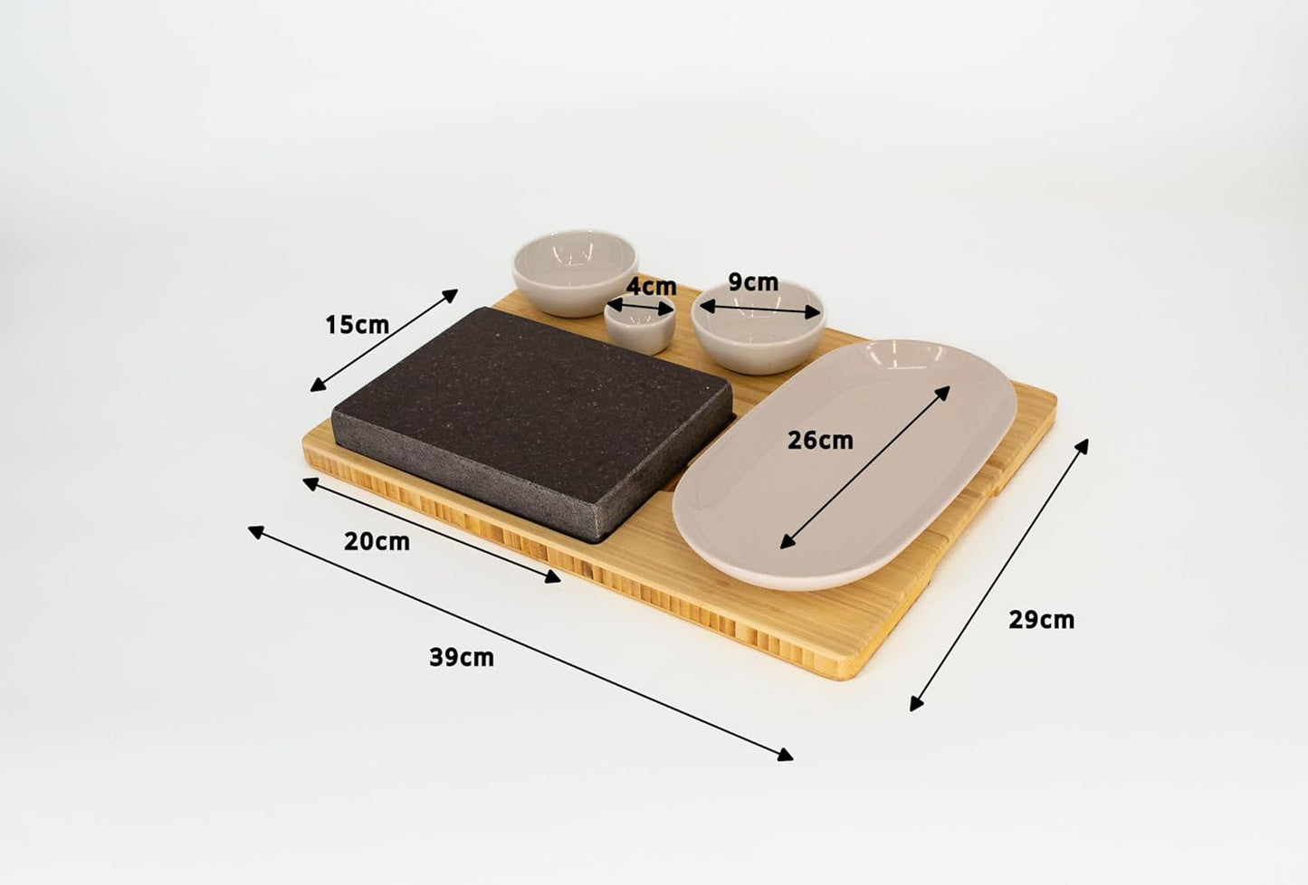 Hot Stone Tischgrill Set, 1 set
