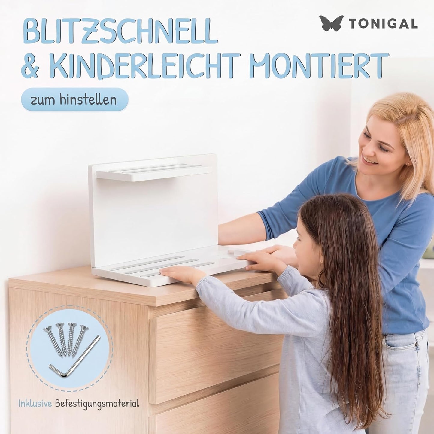 Tonie Regal für bis zu 40 Figuren & Toniebox, Weiss