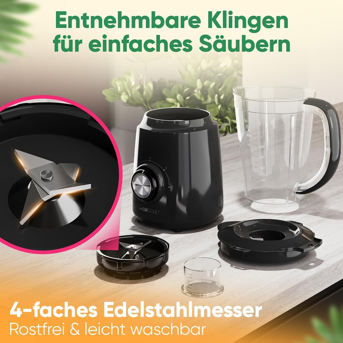 Standmixer mit Ice-Crush- und Turbo-Funktion