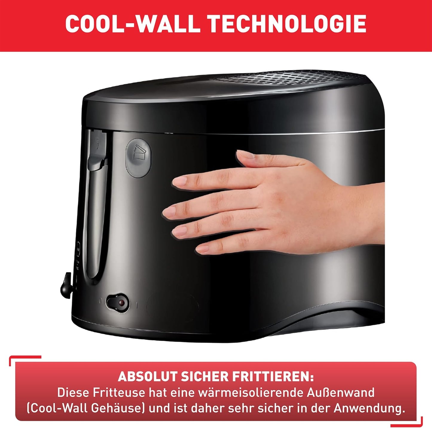 Maxi Fry Fritteuse FF107810, Schwarz