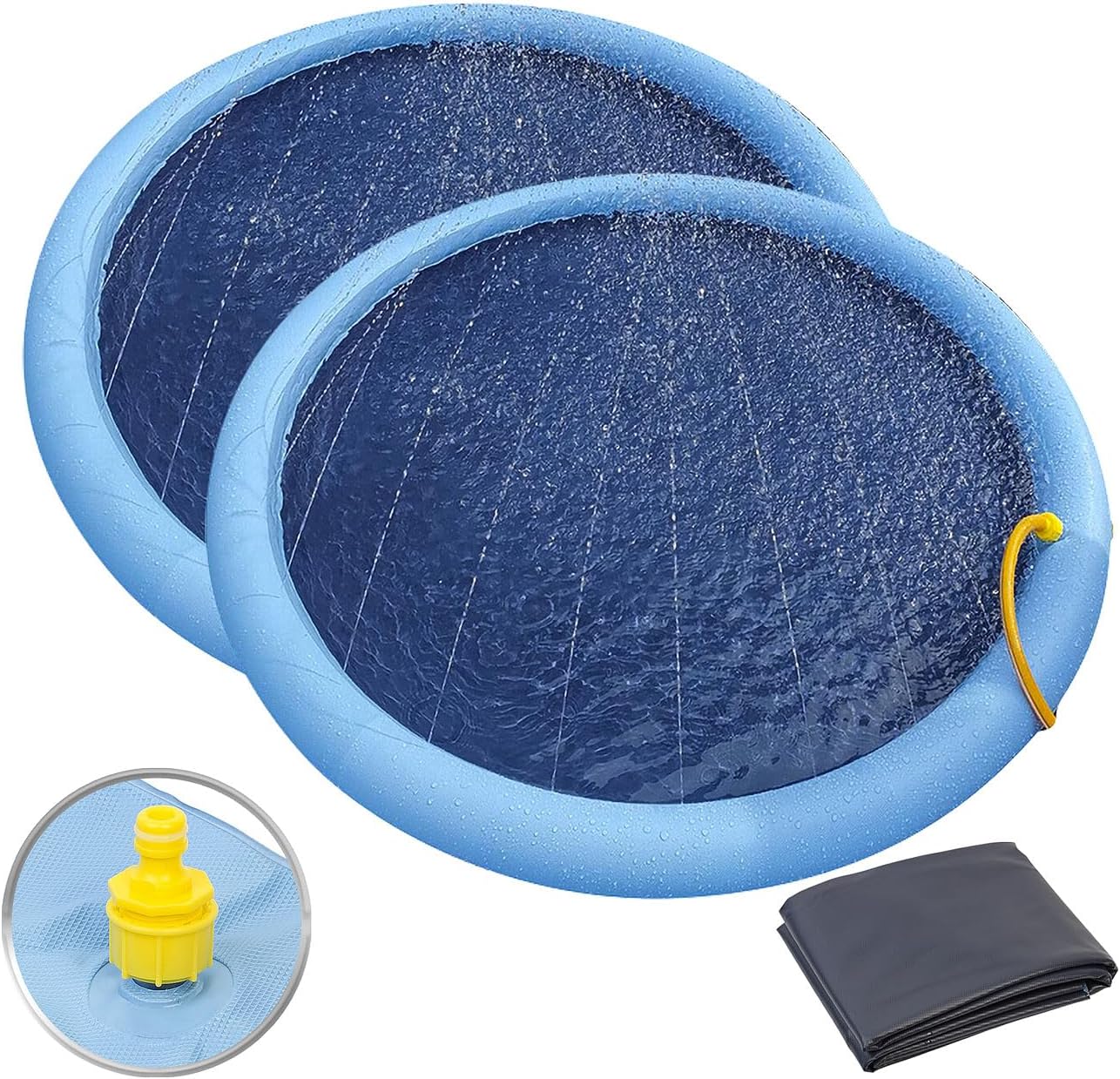 Sprinklerpool Wasserspielmatte 2er-Set für Kinder & Hunde