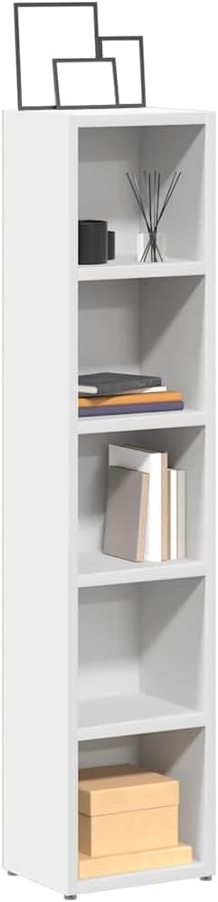 2er-Set CD-Regal mit Vitrine, Weiss