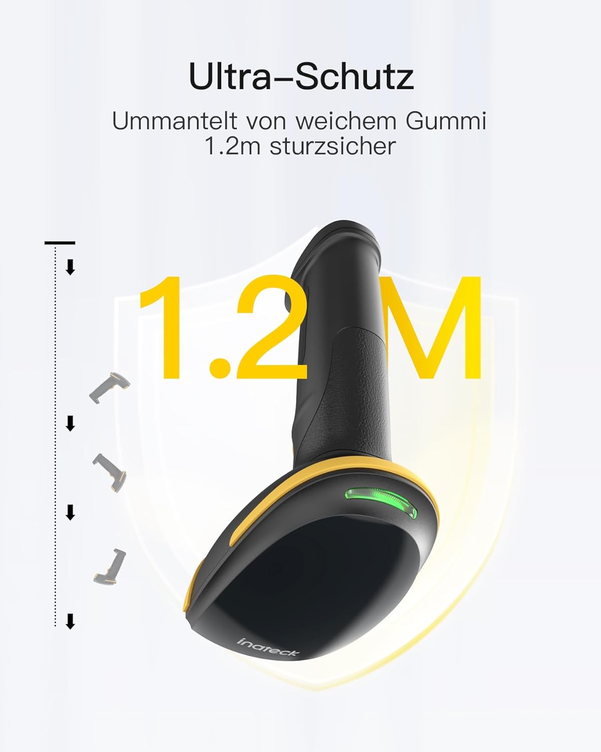 2D-Barcode-Scanner BCST-35 mit Ständer, Scanner + Ständer