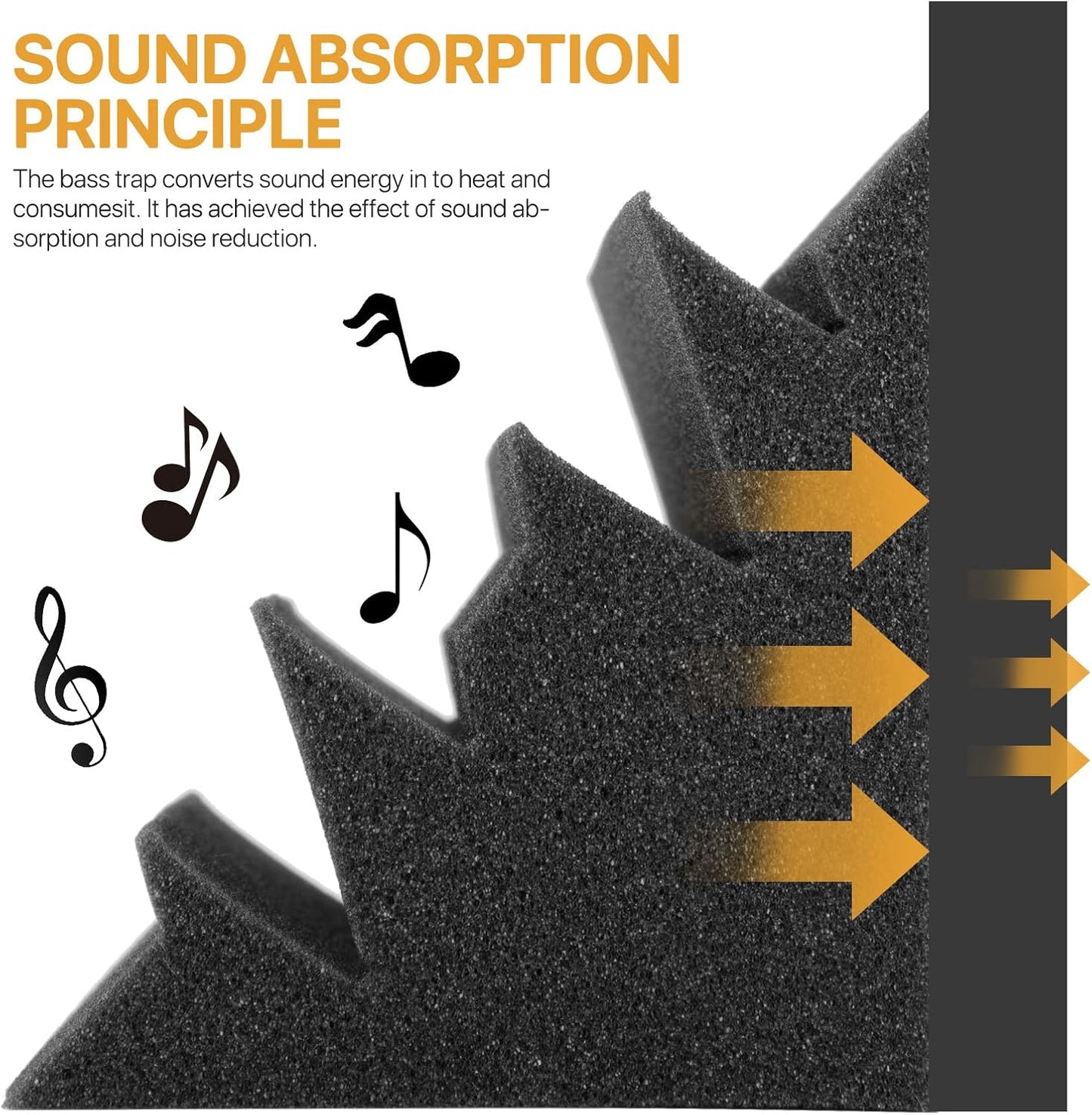 Eck-Akustikschaumplatten Bass-Traps für Studio, 18×18×30cm