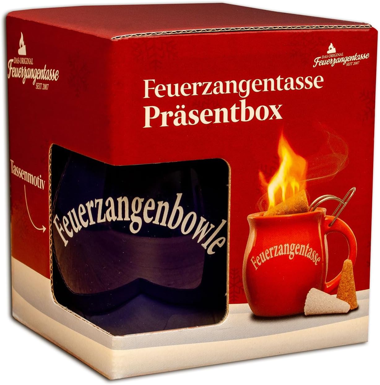 Feuerzangentasse Präsentbox, Blau