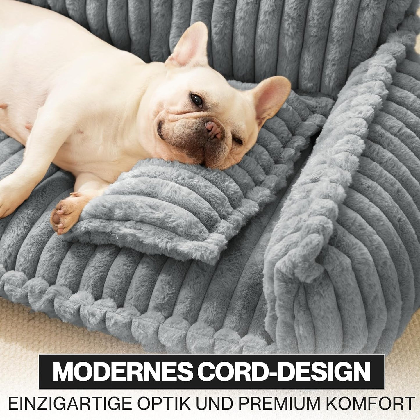 Hunde- und Katzensofa Chaffar, Lichtgrau L (100cm)