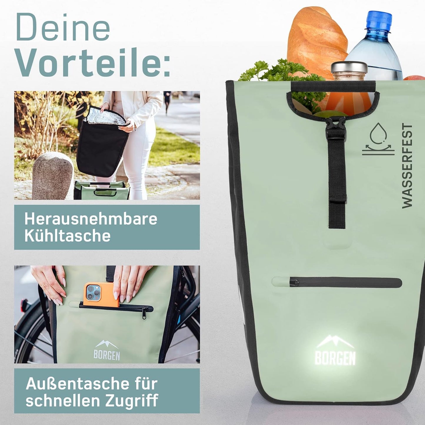 Velo Einkaufstasche, Grün