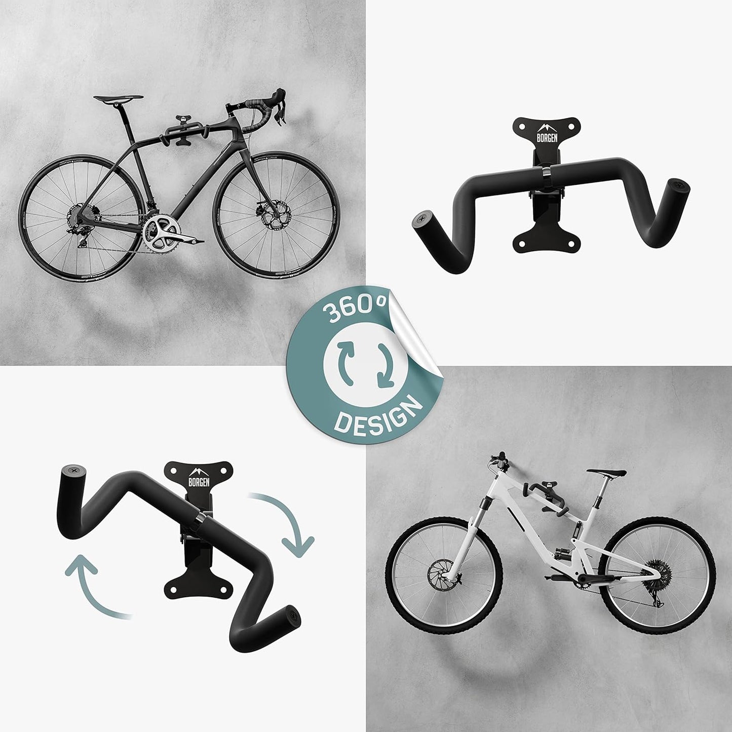 Velo Wandhalterung, 2er Set Schwarz