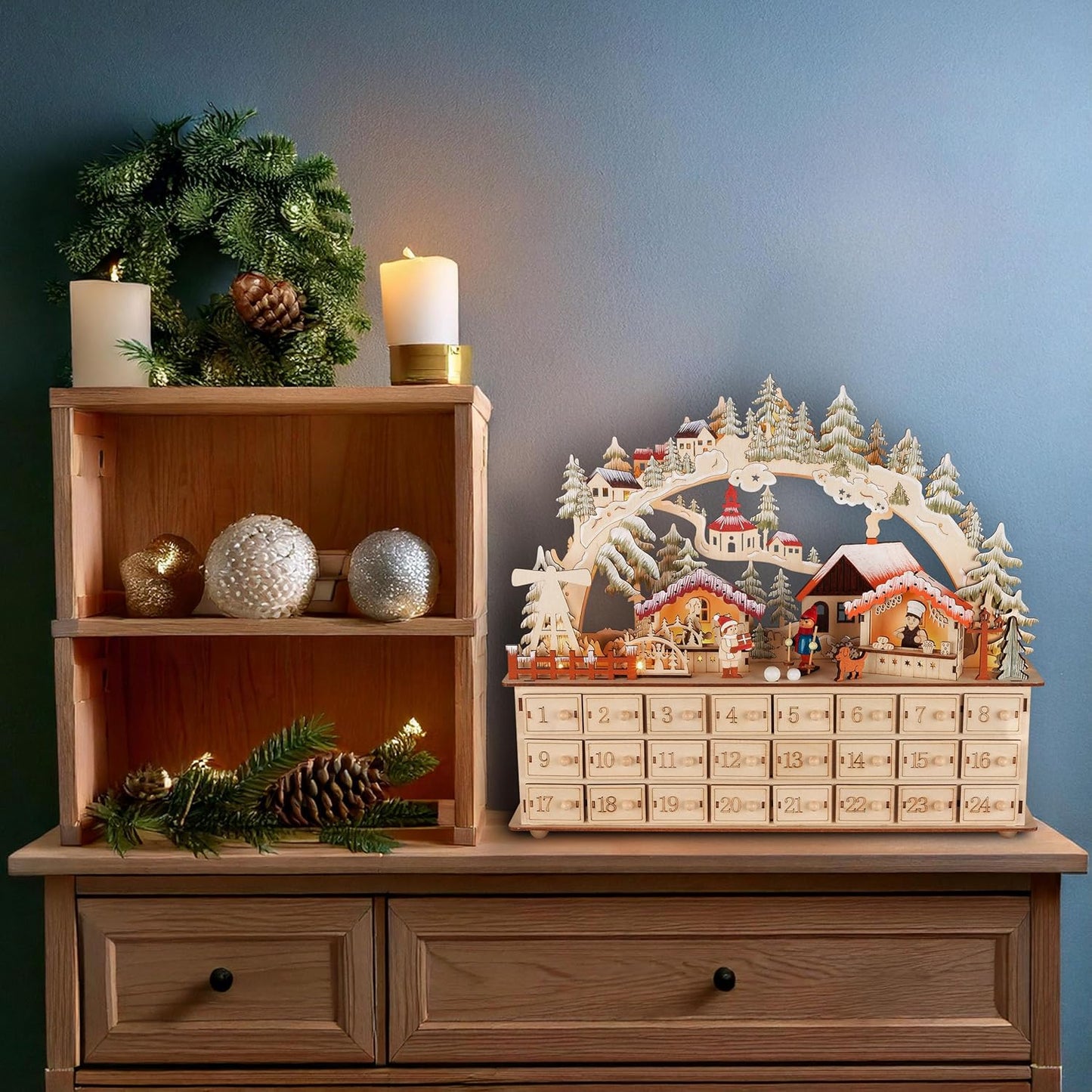 Adventskalender Weihnachtsdorf