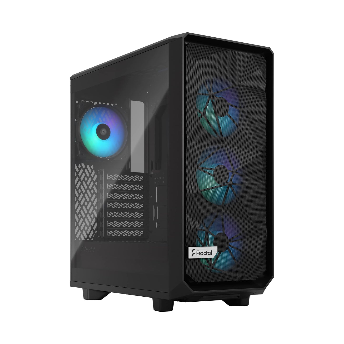 Meshify 2 Compact Lite RGB Black TG Light tint, Tower-Gehäuse, Schwarz