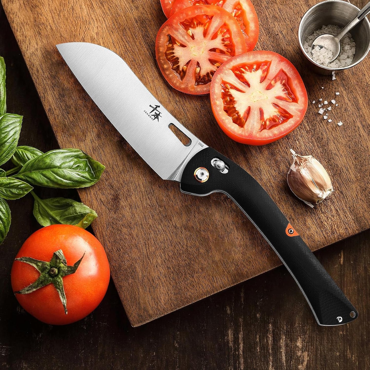 440 Santokmesser mit klappbarem G10 Griff, G10 Santoku