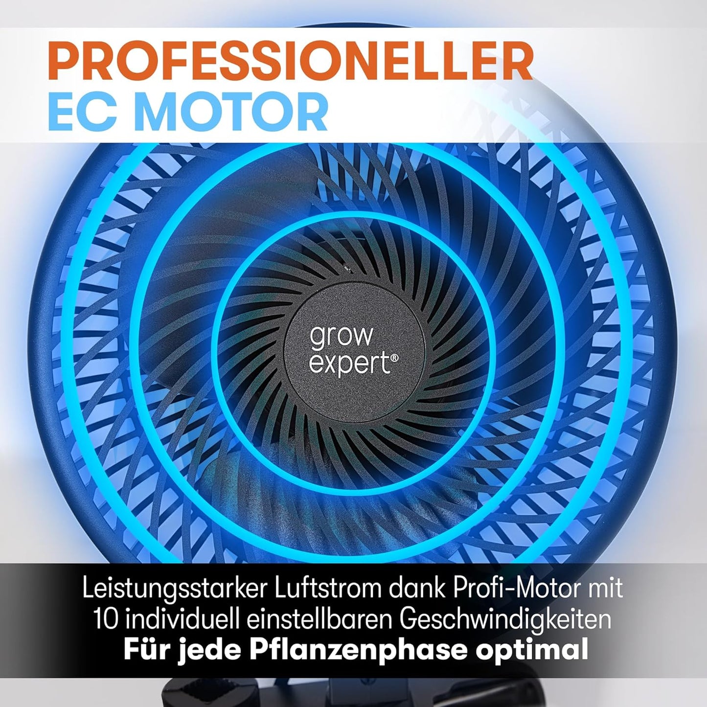 Oszillierender Clip-Ventilator für Growboxen (10 Stufen), 1 Stück