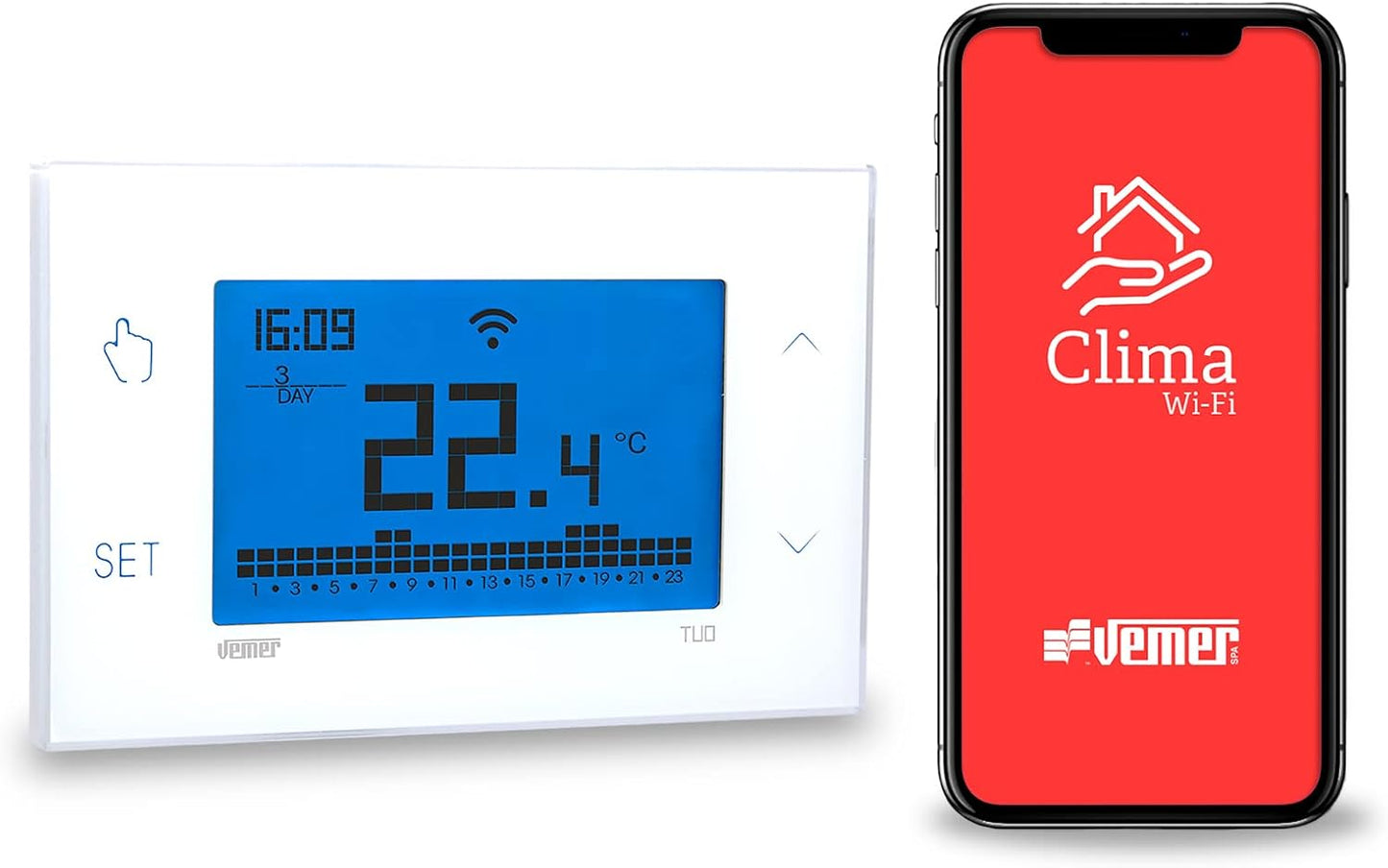 Smart WiFi Thermostat VE785700 mit App-Steuerung, Weiss