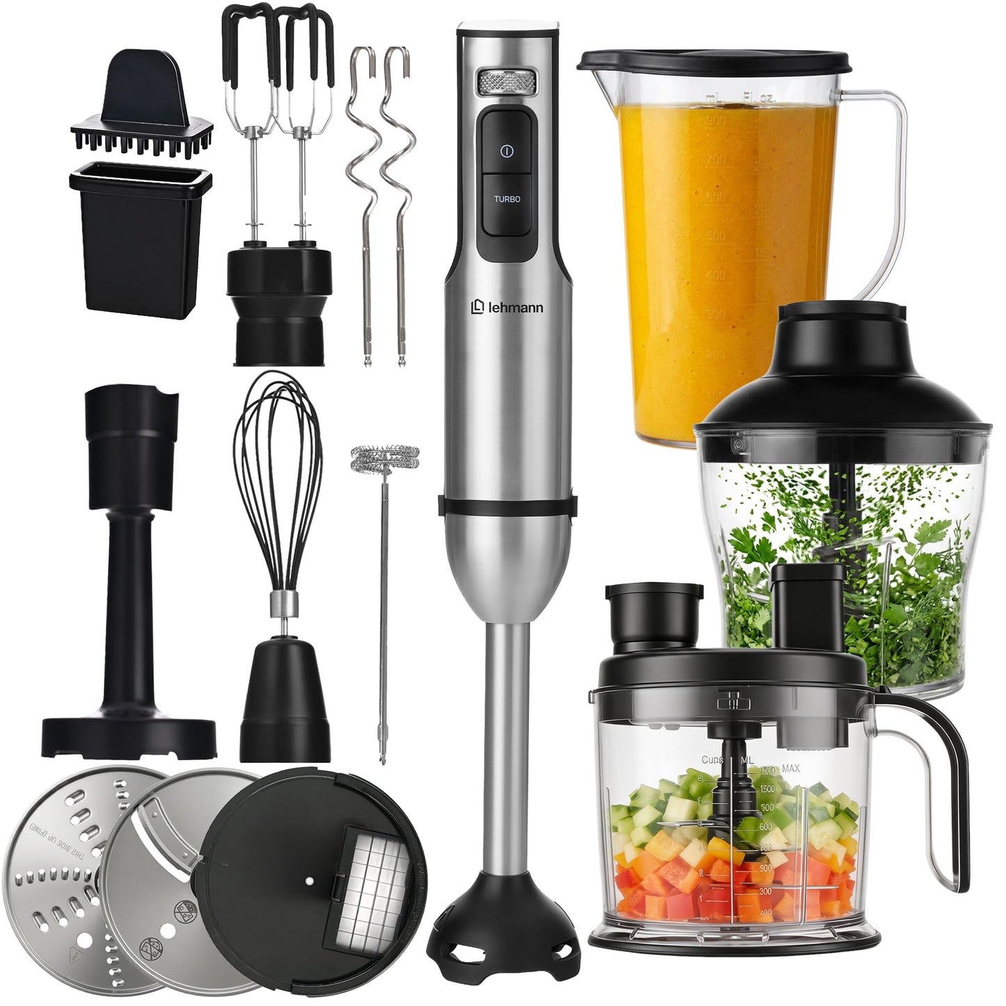 Stabmixer-Set 10-in-1 mit Turbo-Funktion