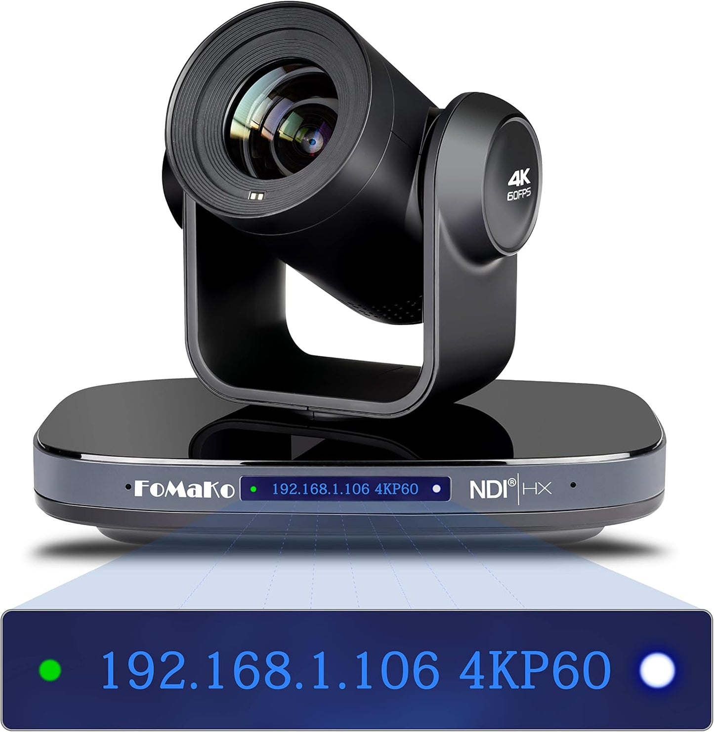 4K PTZ Kamera mit KI-Auto-Tracking & 20x Zoom, 4K 60FPS NDI PTZ Kamera