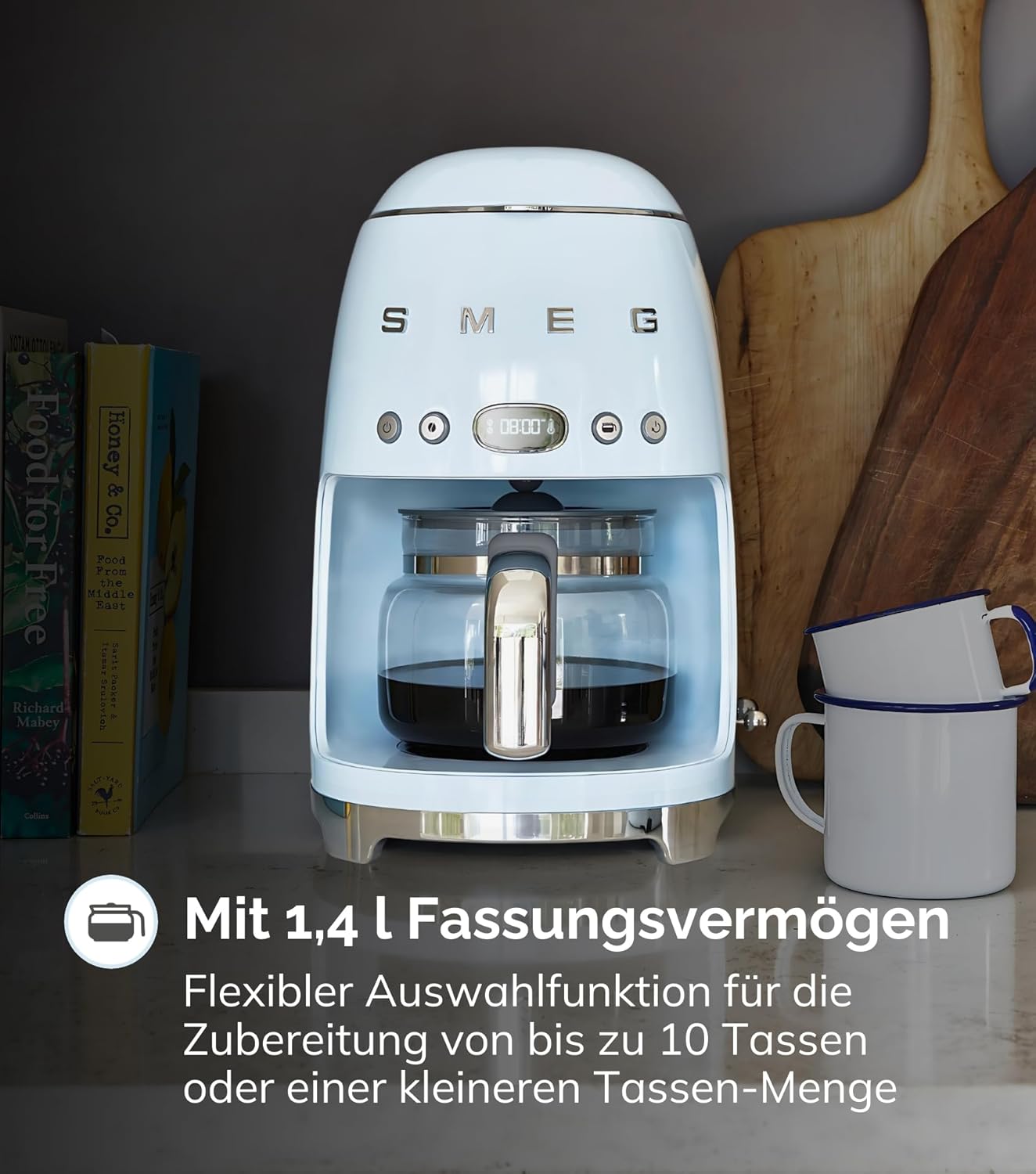 Filter-Kaffeemaschine mit Aroma- und Autostart-Funktion, Navy Blue