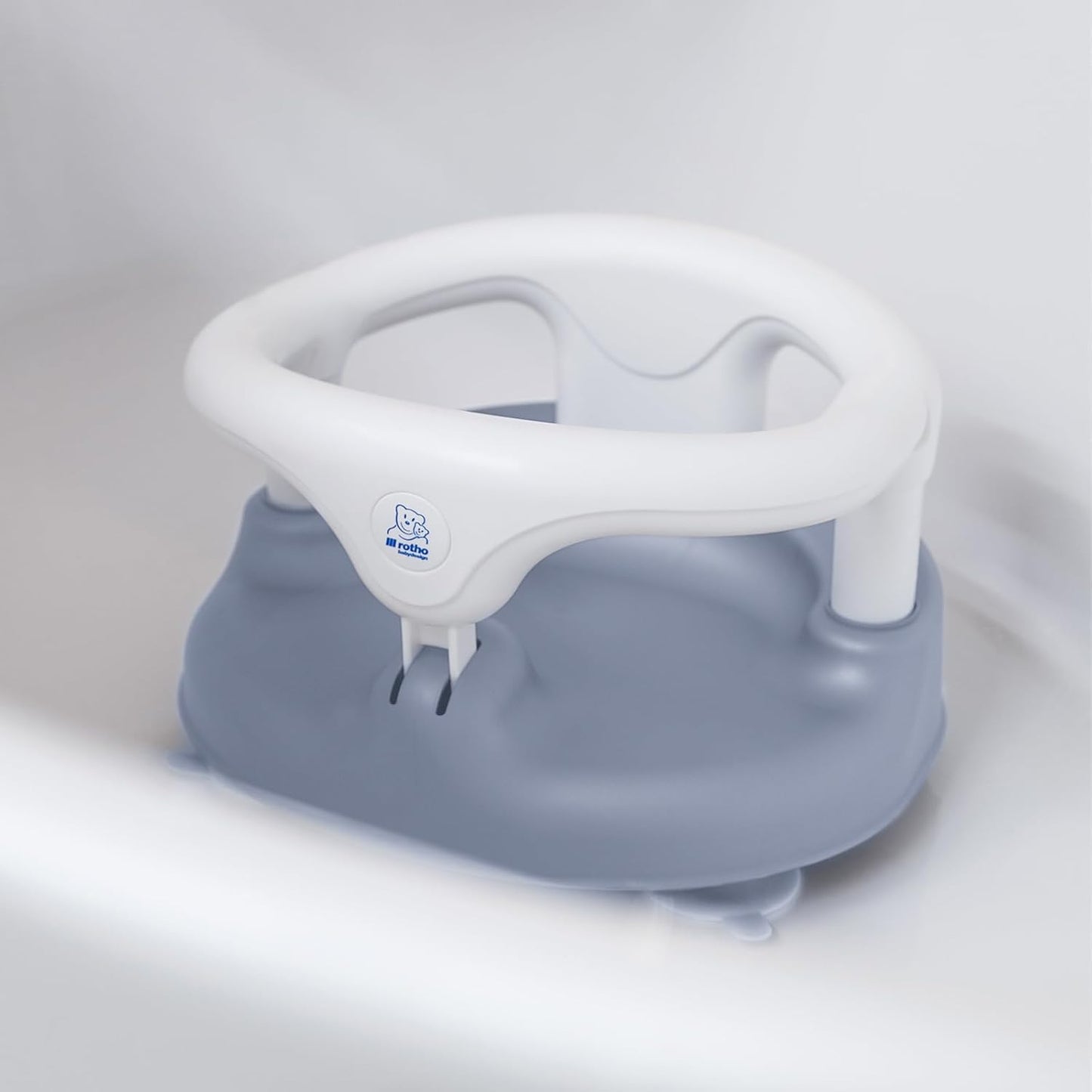 Badewannensitz mit Kindersicherung, Misty Blau
