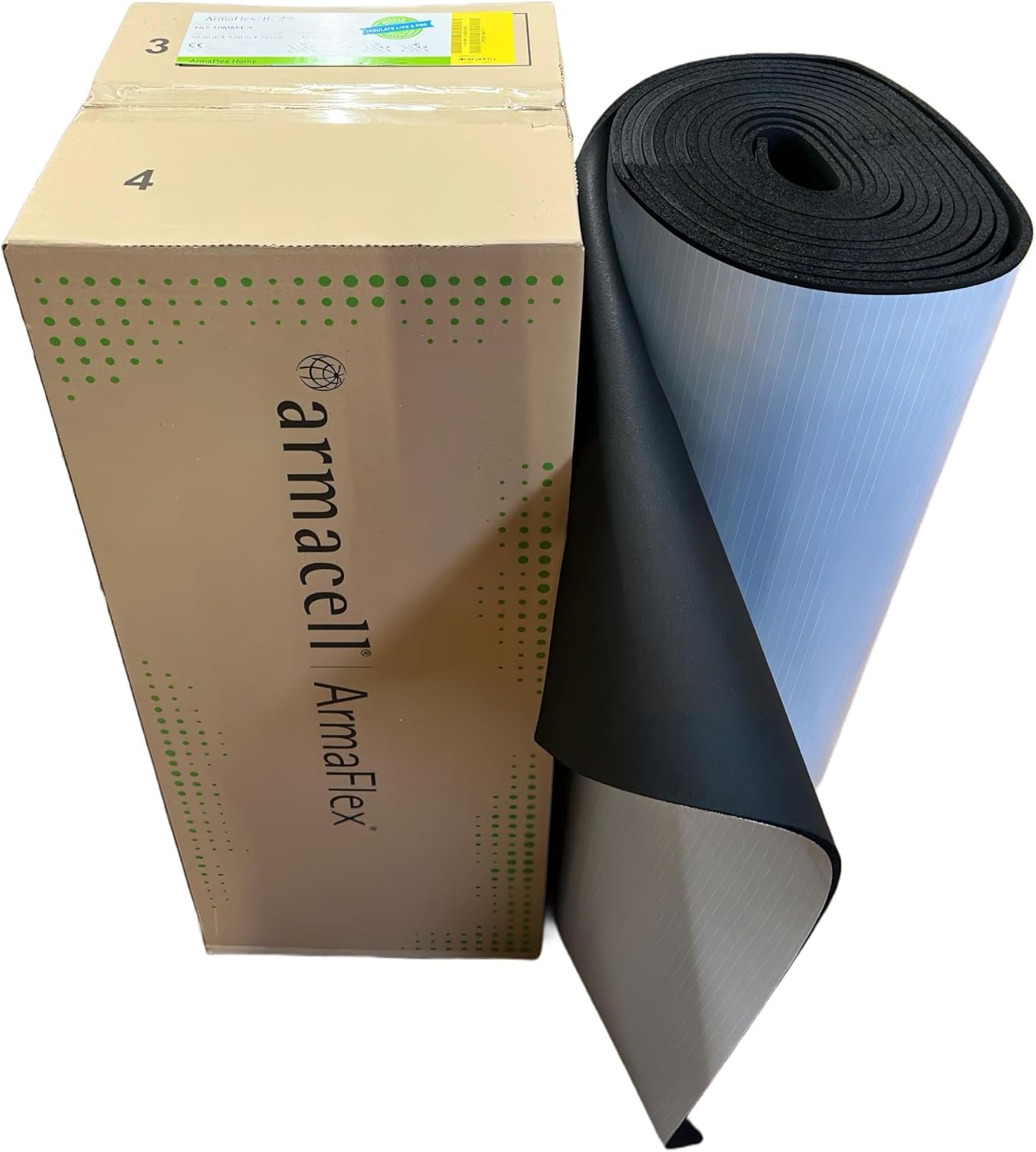 Selbstklebende Isolationsmatte mit Keramikmesser, Schwarz 10mm - 10qm