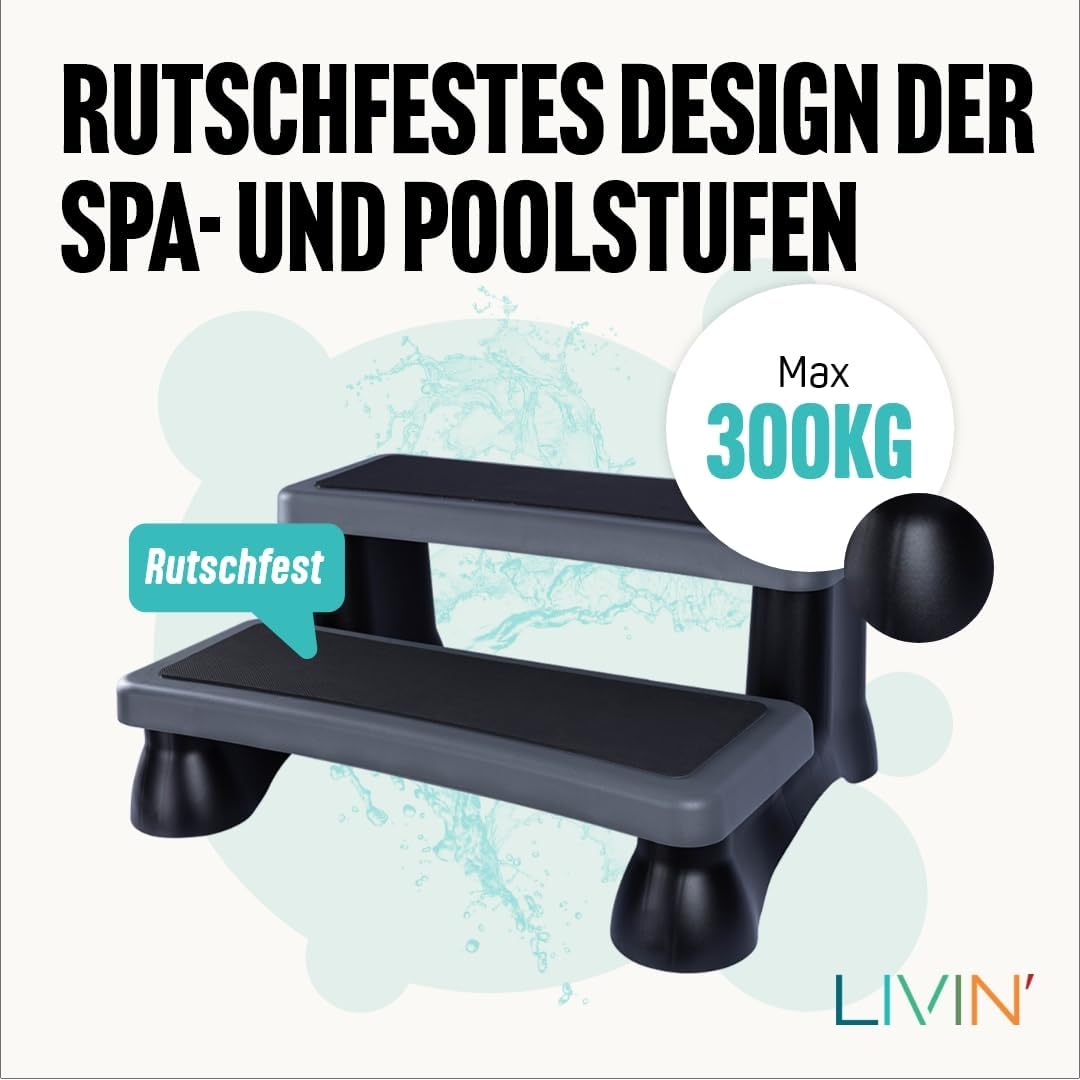 Whirlpool-Standtreppe mit 2 Stufen