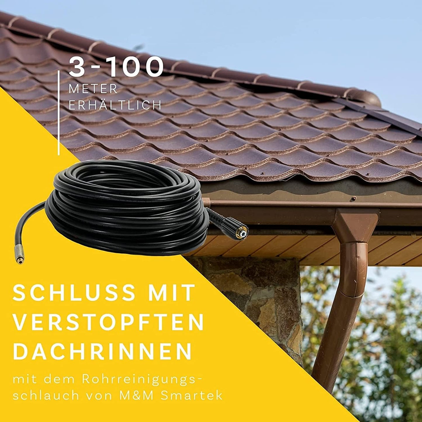Rohrreinigungsschlauch Set PROFESSIONAL, 100 Meter