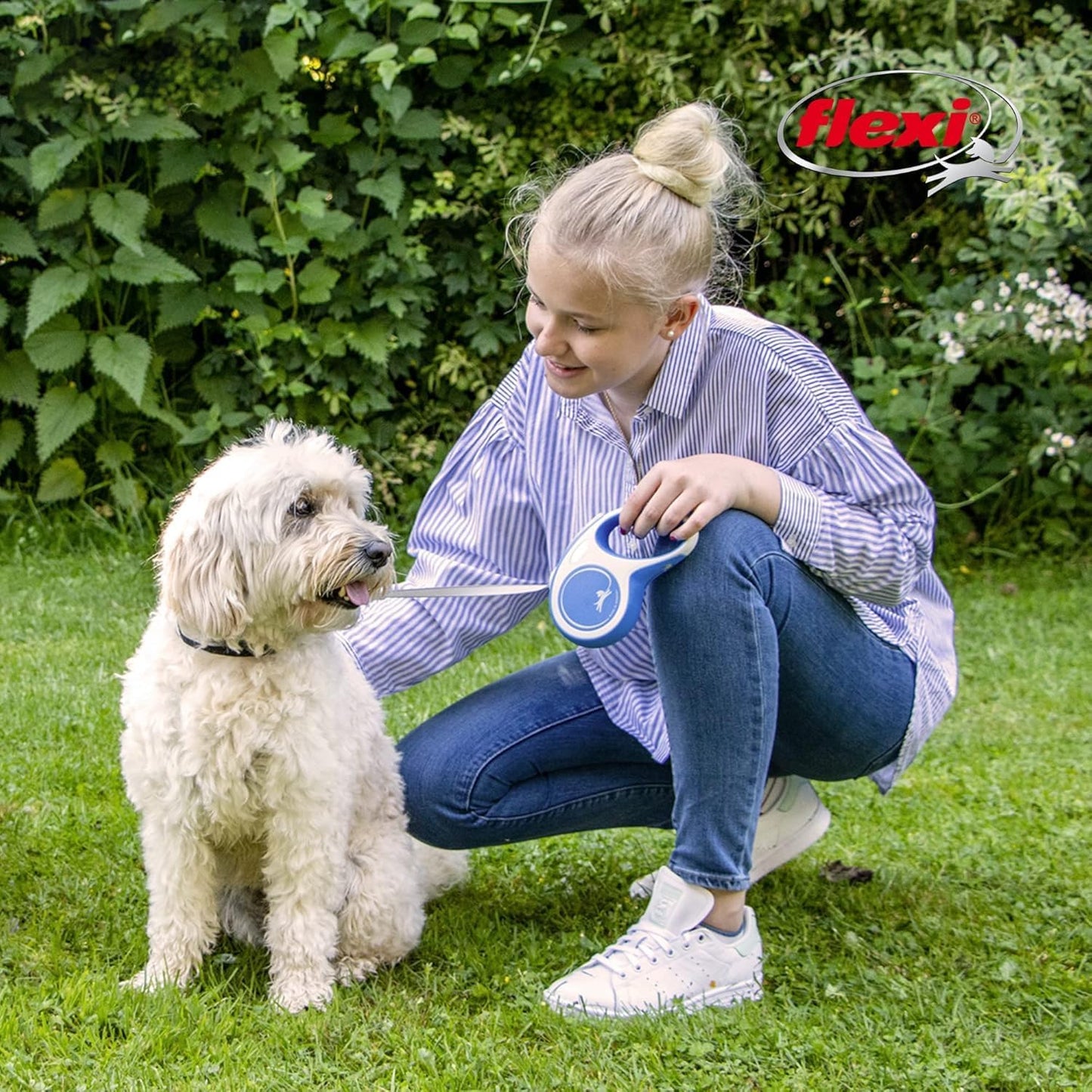 Einziehbare Hundeleine, Blau X-Small, 10-Feet