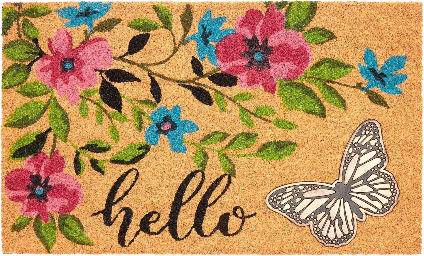 Antirutsch Fussmatte, Hello - Schmetterling