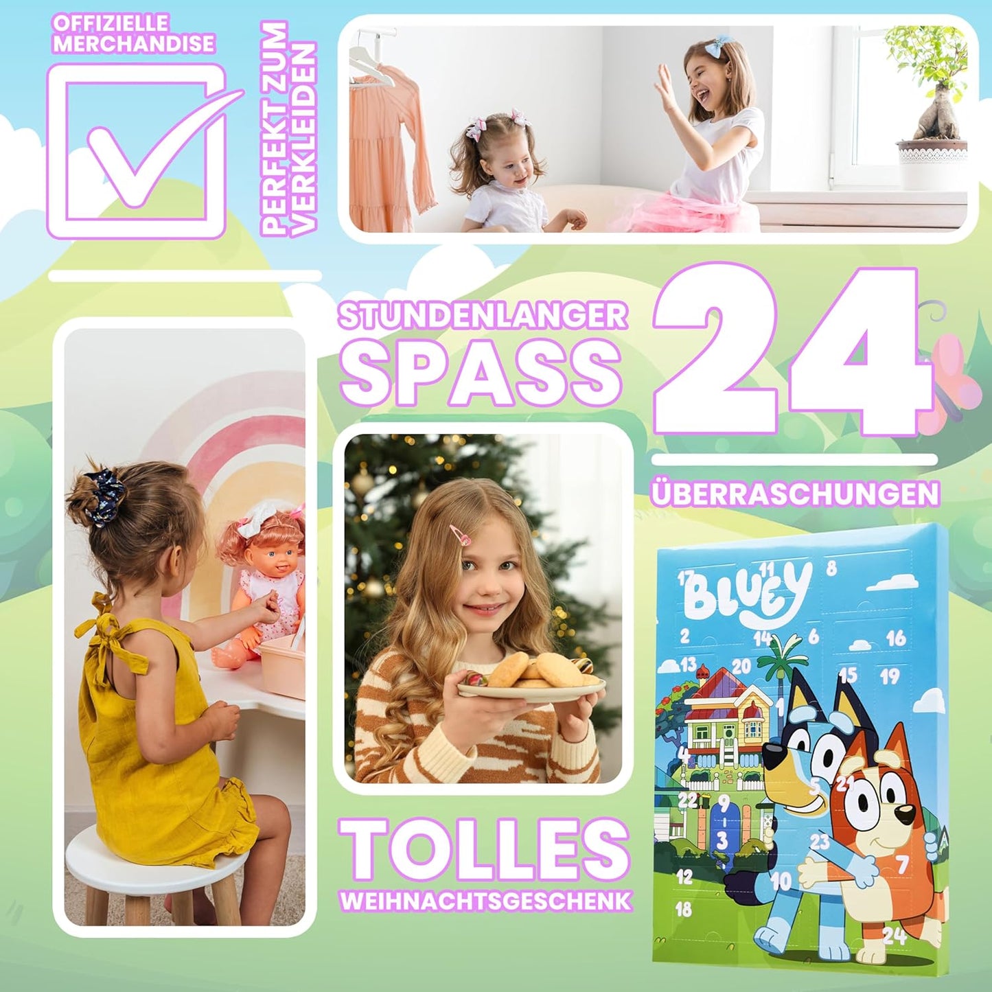 Adventskalender mit Haarschmuck