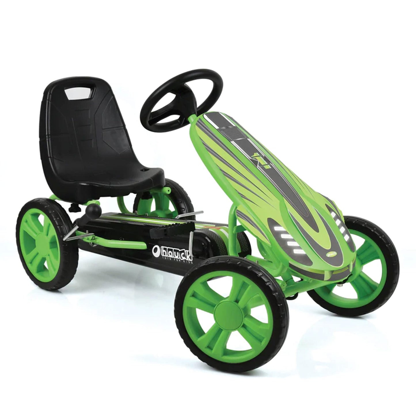 Go-Kart Speedster mit Pedalantrieb und Handbremse, grün