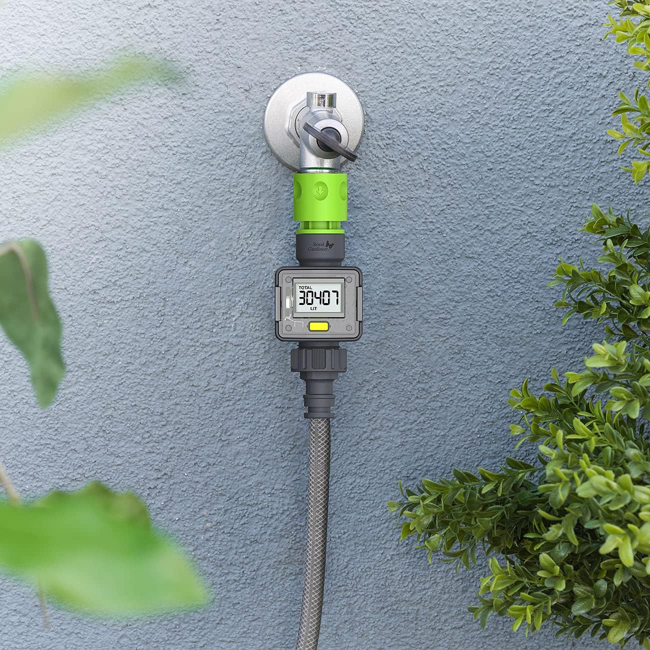 4er-Set Digitaler Wasserzähler für Gartenschläuche