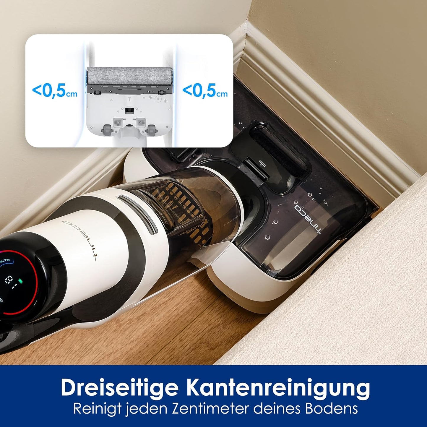 Nass-Trockensauger mit 180°-Flachdesign, Floor One Stretch S6