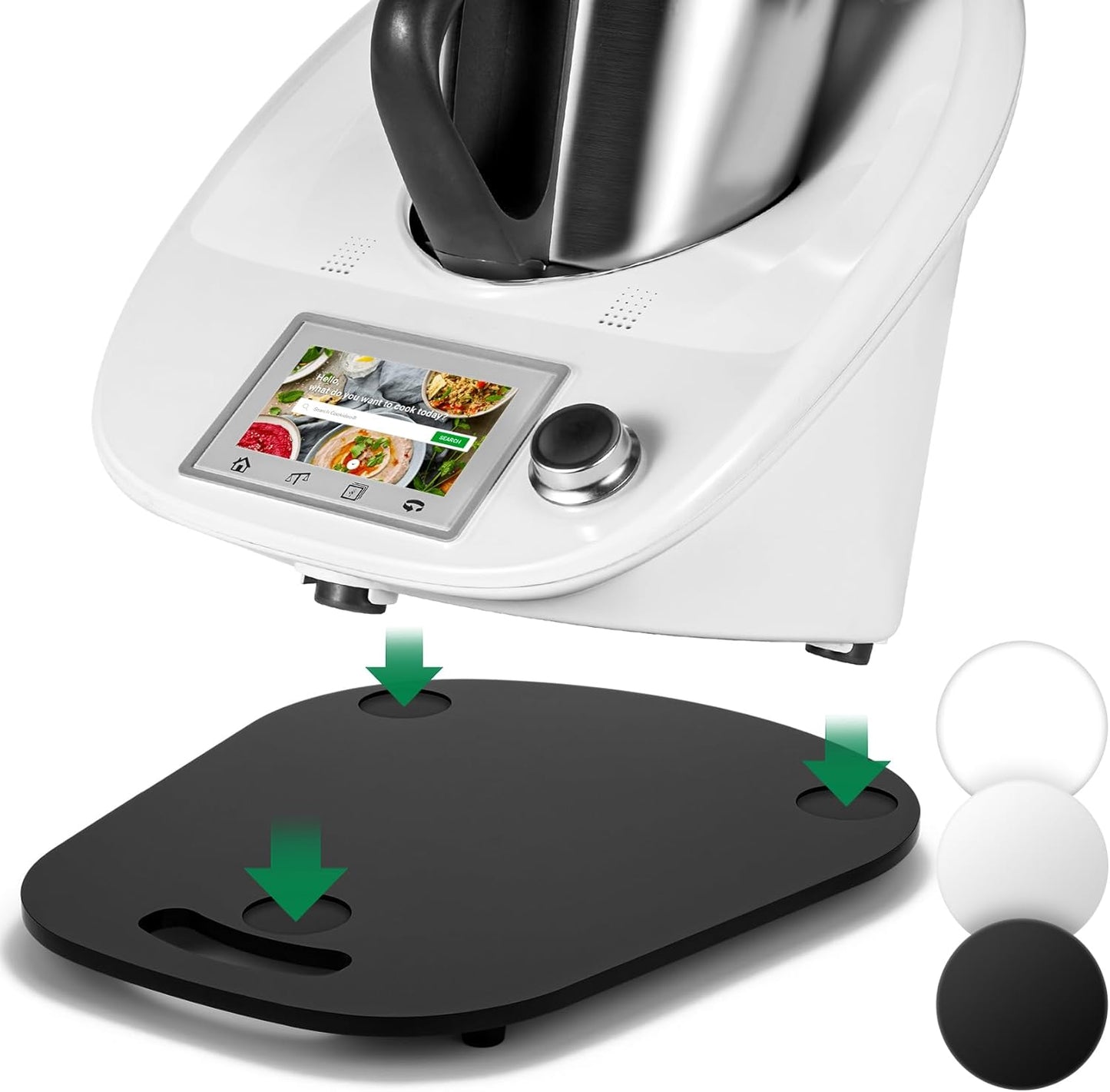 Gleitbrett für Thermomix TM6/TM5, Glänzend Schwarz - Acryl