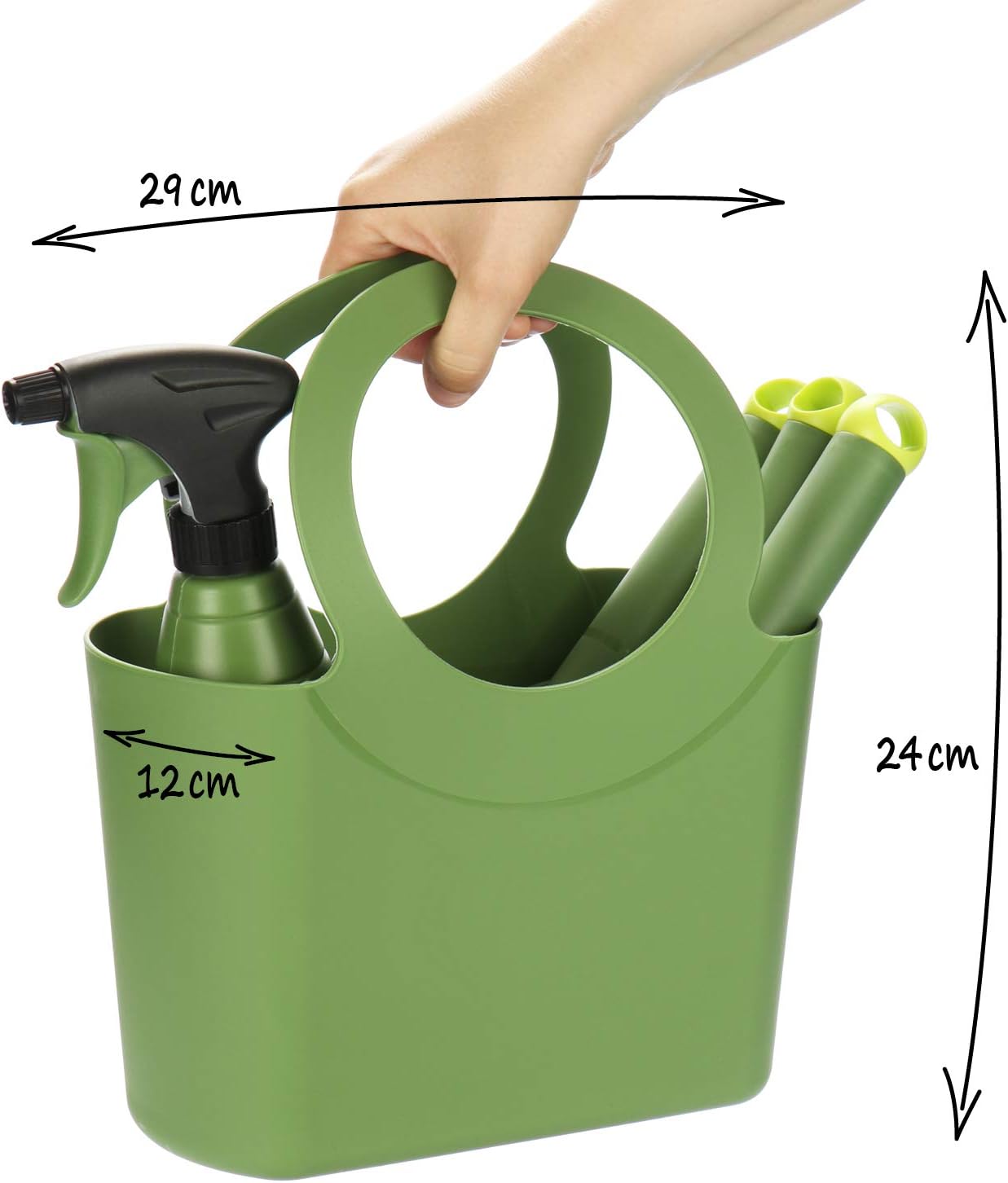 5-teiliges Gartenwerkzeug-Set, 5-teilig Grün