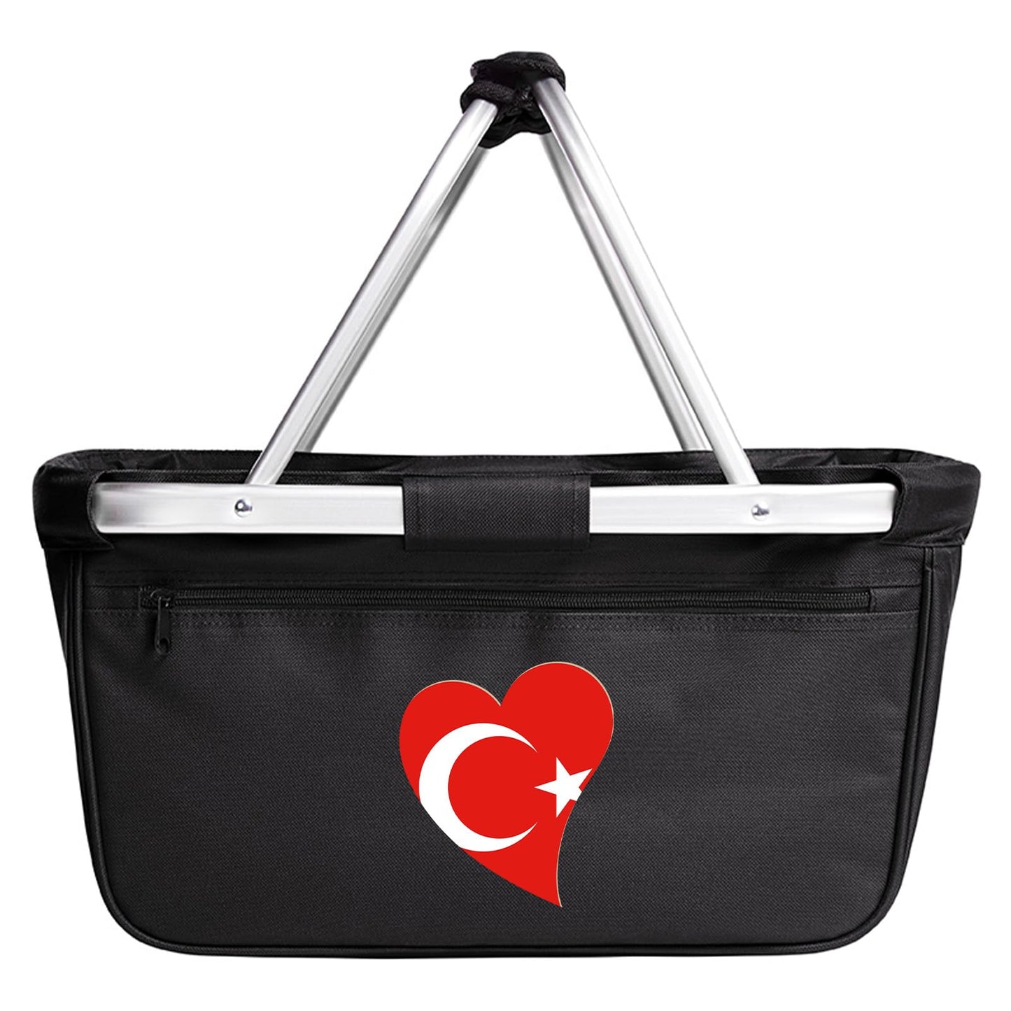 Einkaufskorb Herz Türkei-Design (20 Liter, faltbar)