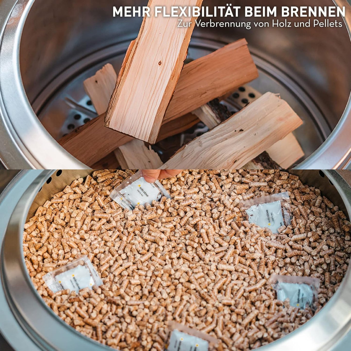Pellets Adapter für Feuerschalen, Bonfire